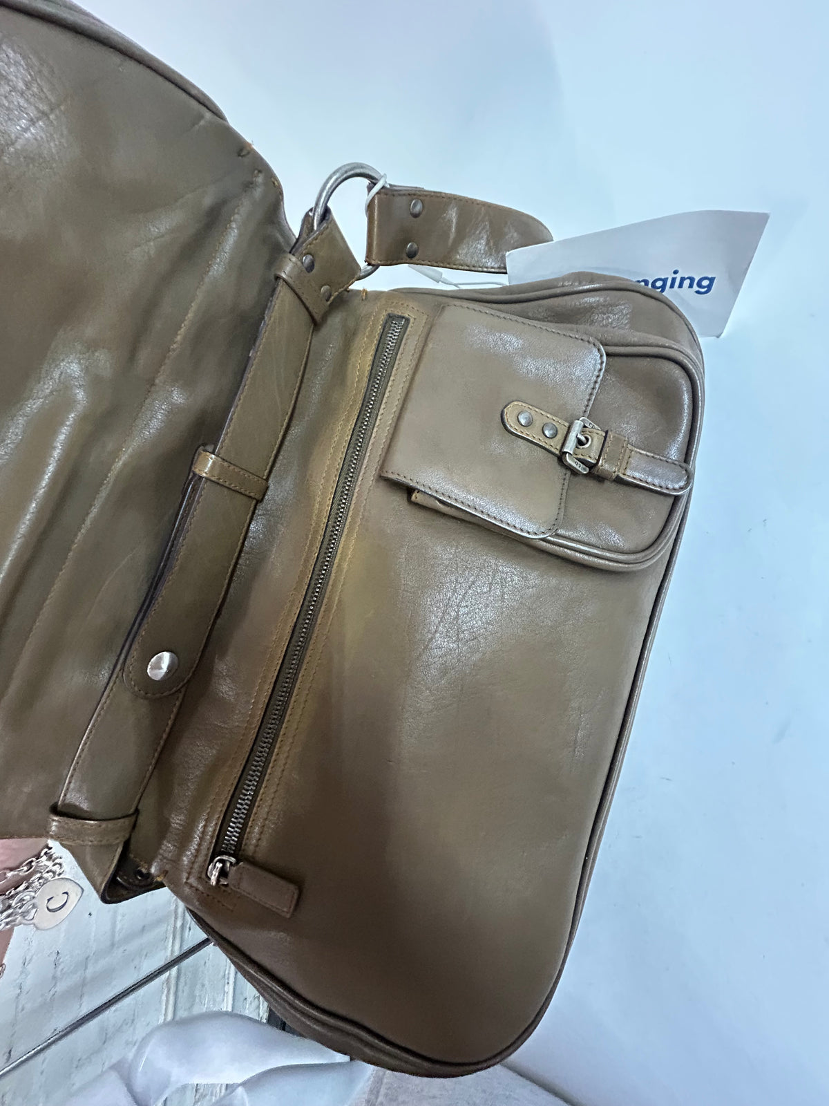 Christian Dior Brown Leather Gaucho Shoulder Bag