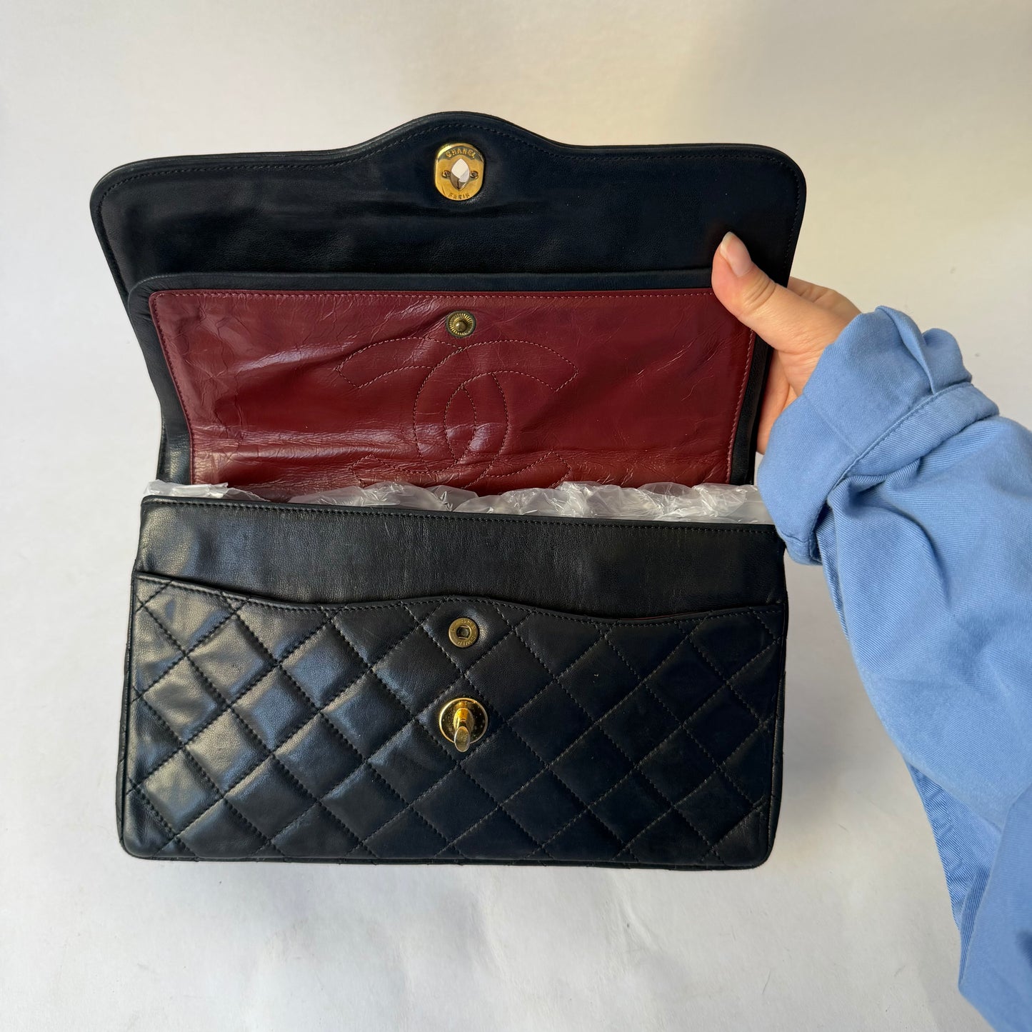 Chanel 1969 Paris Exclusive Two Tone Classic Double Flap