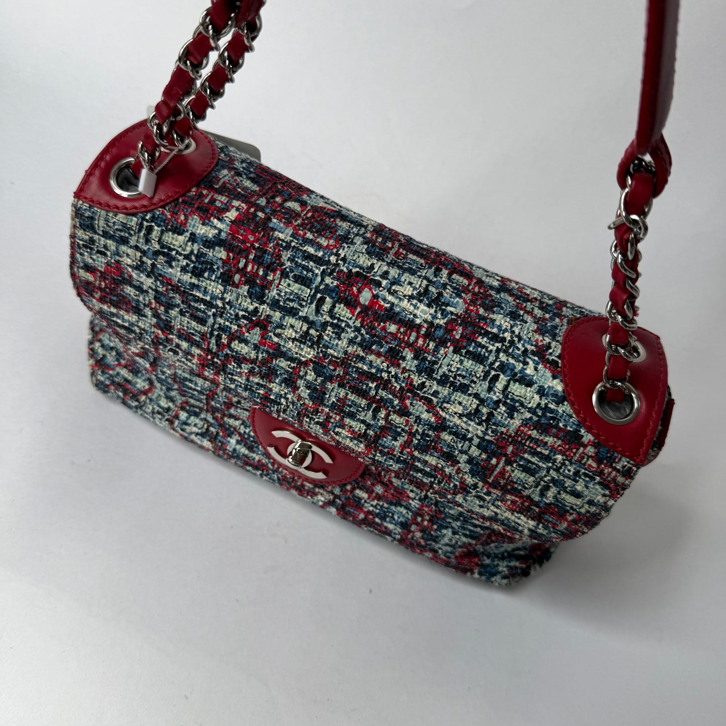 Chanel Multicolored Tweed Flap Shoulder Bag