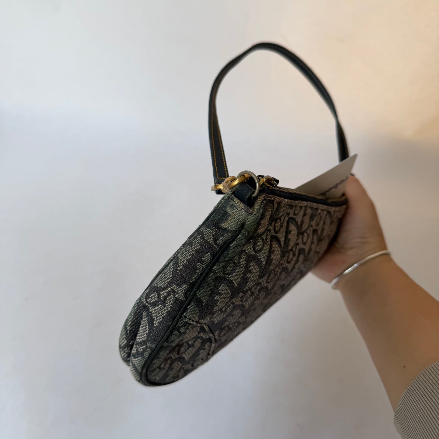 Christian Dior Navy Trotter Mini Saddle Bag