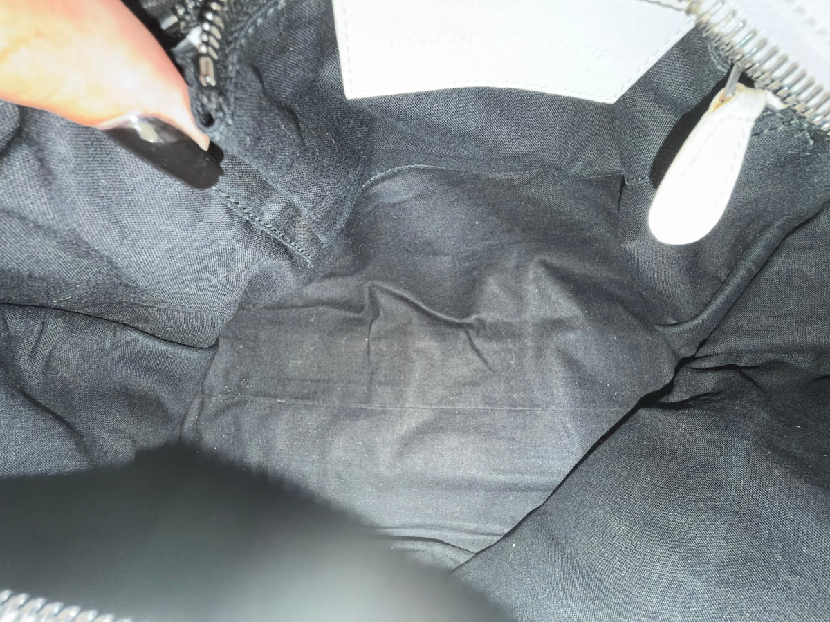 Balenciaga Black Suede & Ivory Leather City Bag