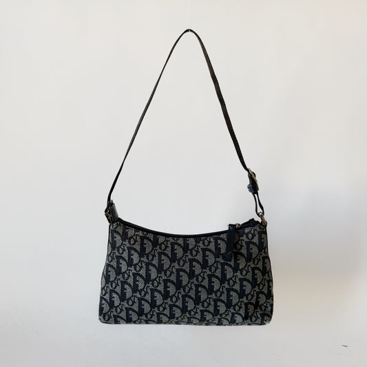 Christian Dior Trotter Navy Pochette Shoulder Bag