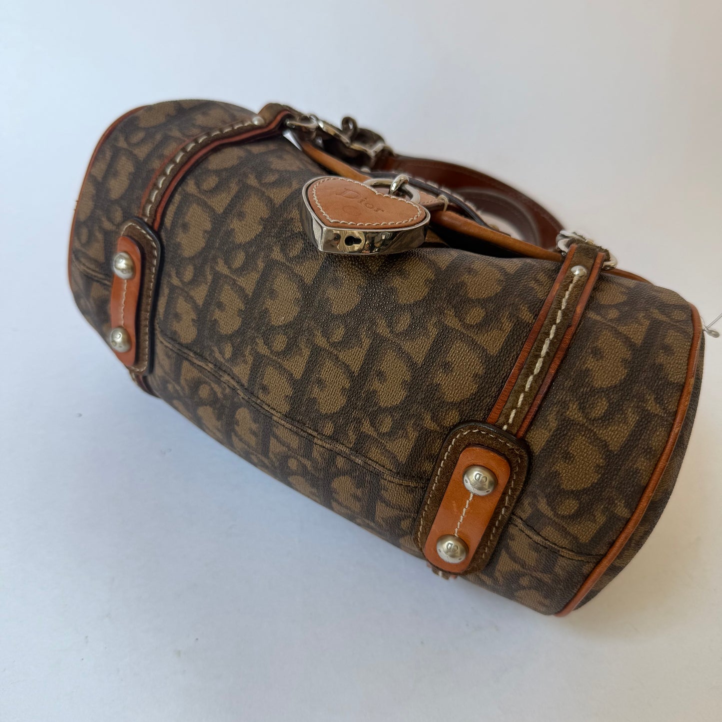 Christian Dior Brown Trotter Romantique Shoulder Bag w/ Lock