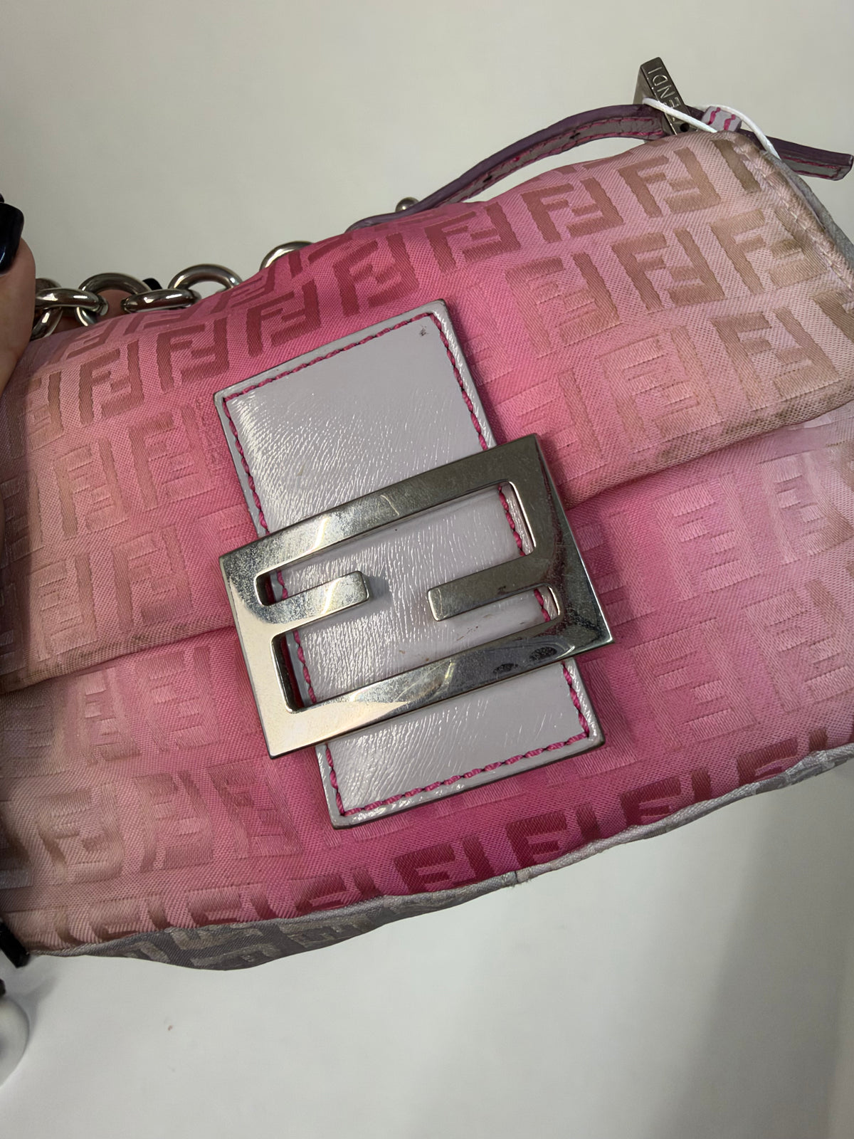 Fendi Ombre Pink Zucchino Mini Mama Baguette