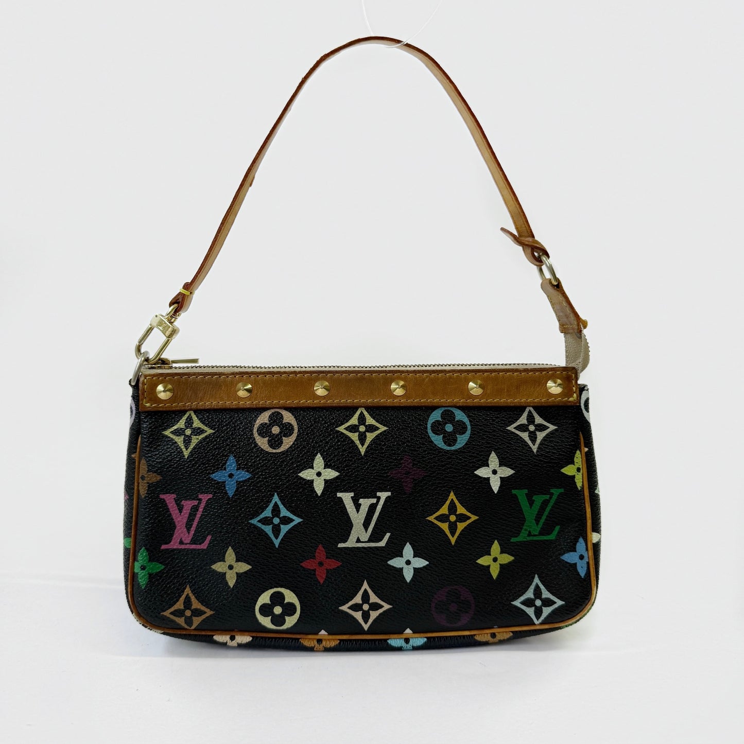 Louis Vuitton Black Multicolored Monogram Murakami Pochette