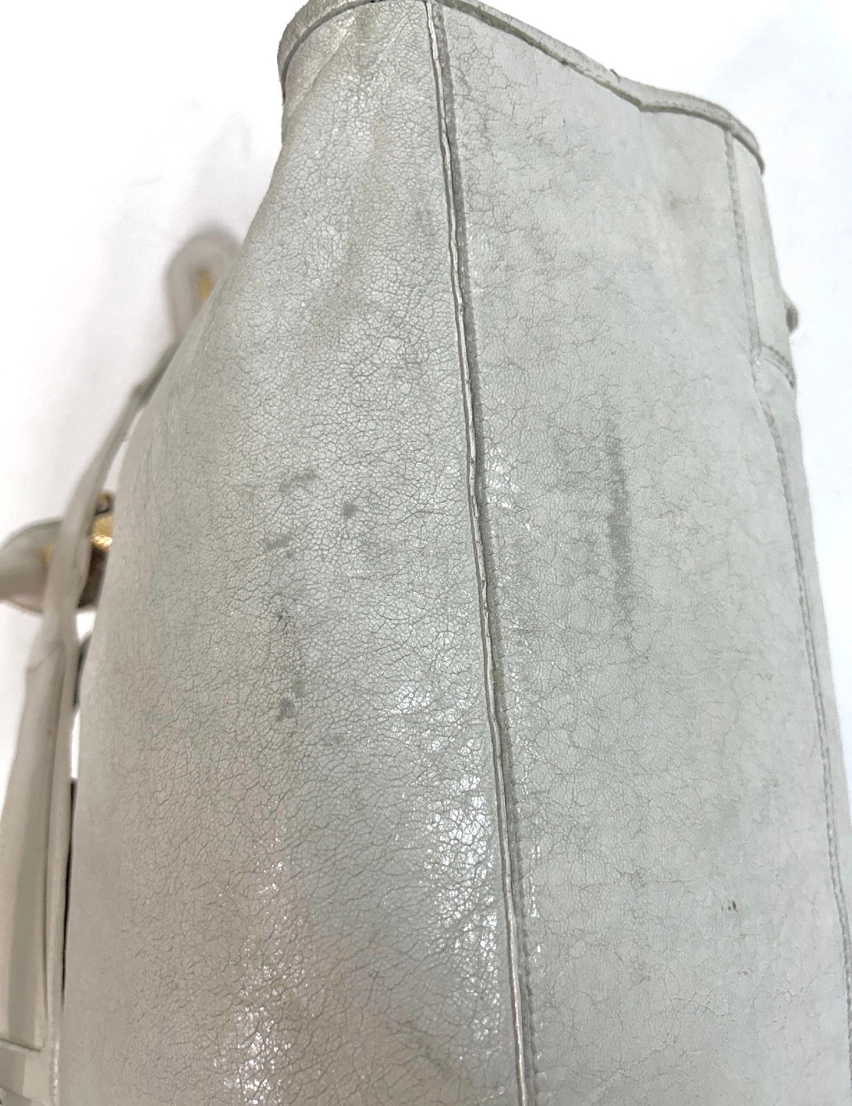Balenciaga Off-White City Bag w/ Gold Giant Hardware