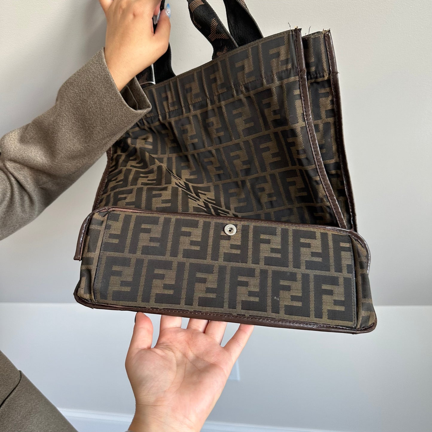 Fendi Zucca Monogram Foldable Tote Bag