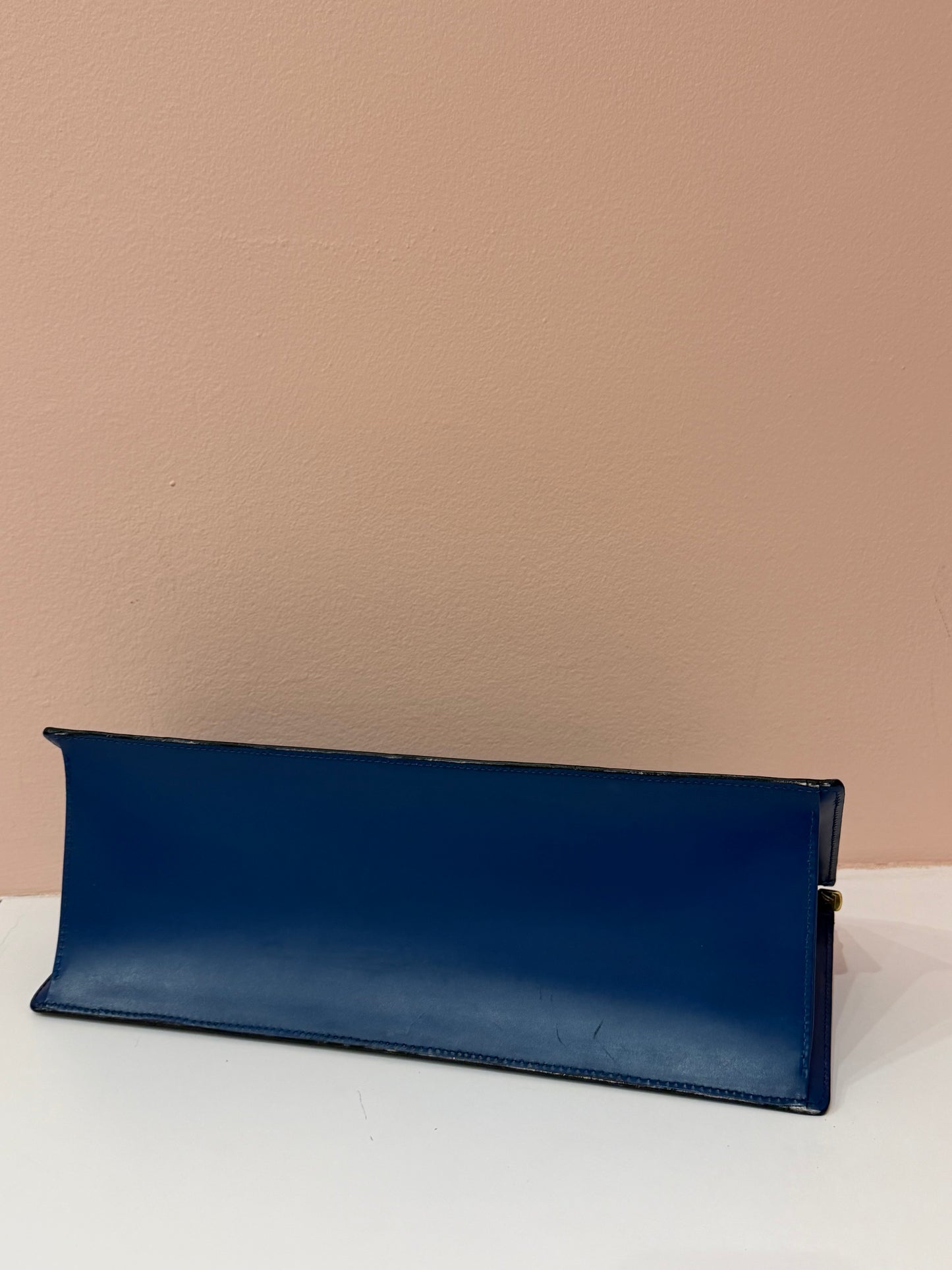 Louis Vuitton Toledo Blue Epi Leather Sac Triangle Handbag