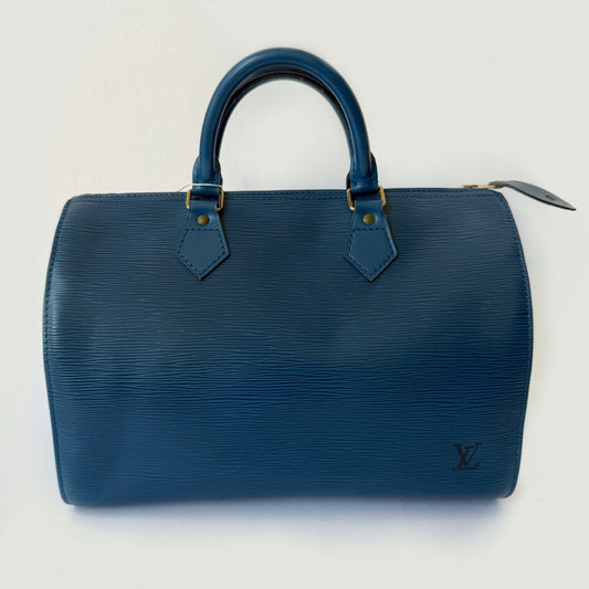 Louis Vuitton Toledo Blue Epi Leather Speedy 30