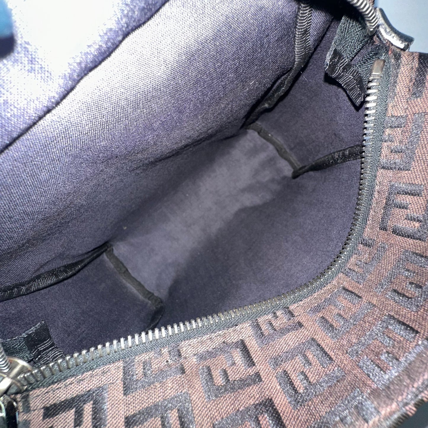 Fendi Brown Zucchino Mini Top Handle Bag