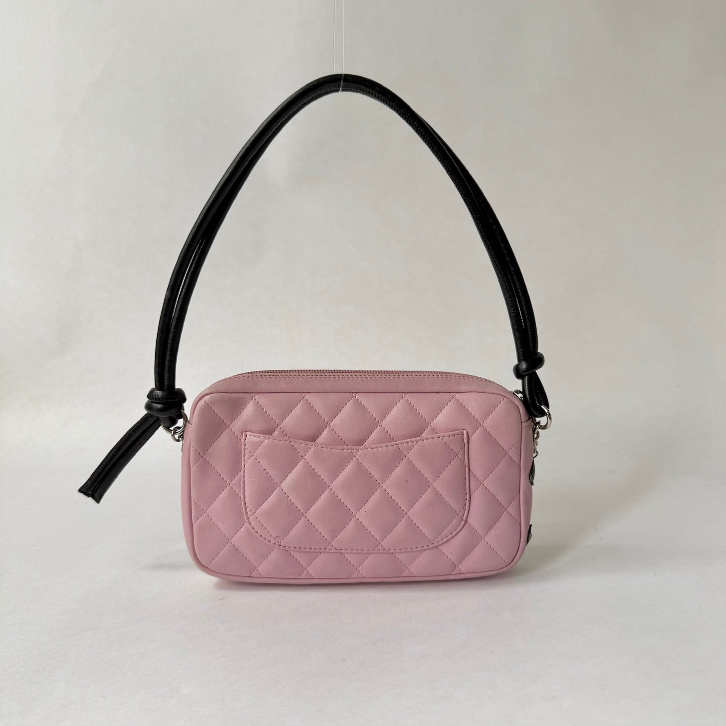 Chanel Pink Lambskin Quilted Cambon Pochette
