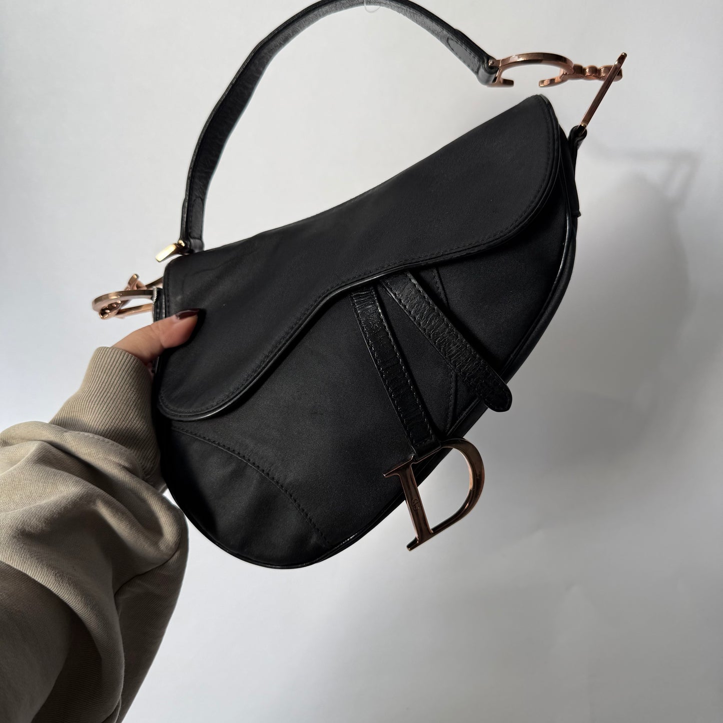 Christian Dior Limited Edition Rose Gold Hardware Saddle Bag