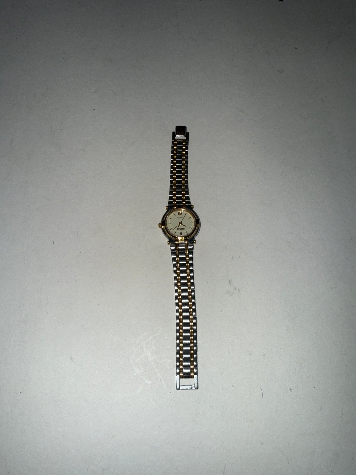 Gucci Gold Two Tone White Dial Watch