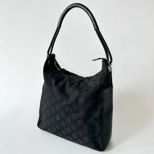 Gucci Black Monogram Shoulder Bag