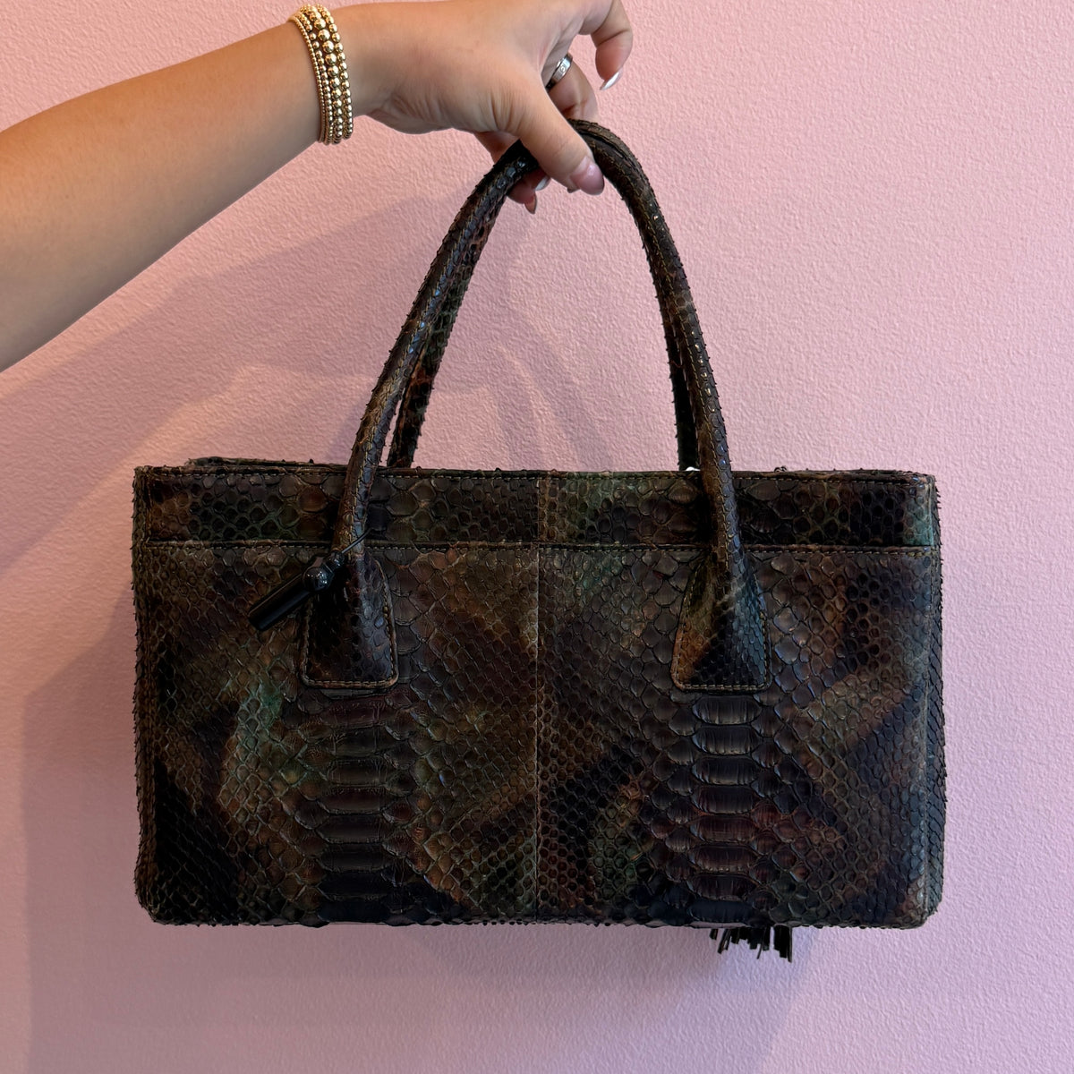 Chanel Python Cerf Tote Bag
