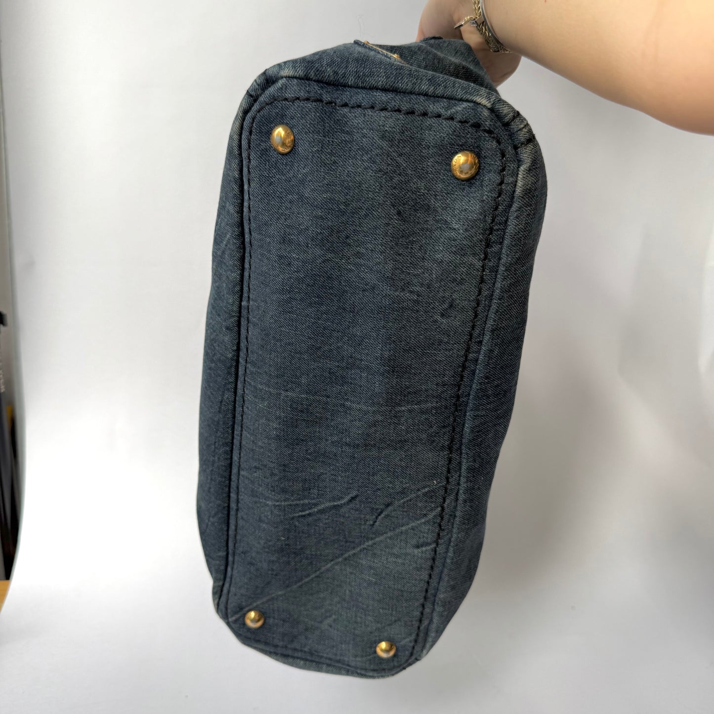 Prada Dark Denim Tote Bag