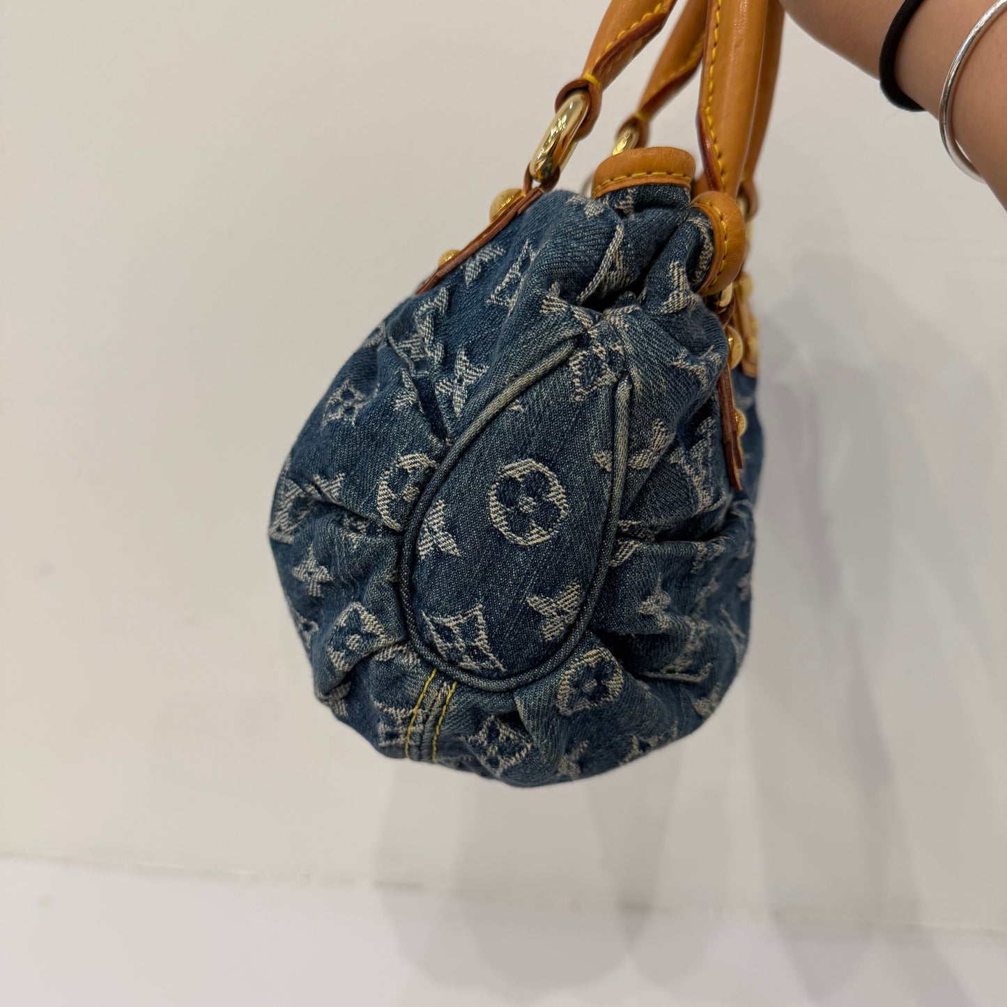 Louis Vuitton Denim Monogram Pleaty Handbag