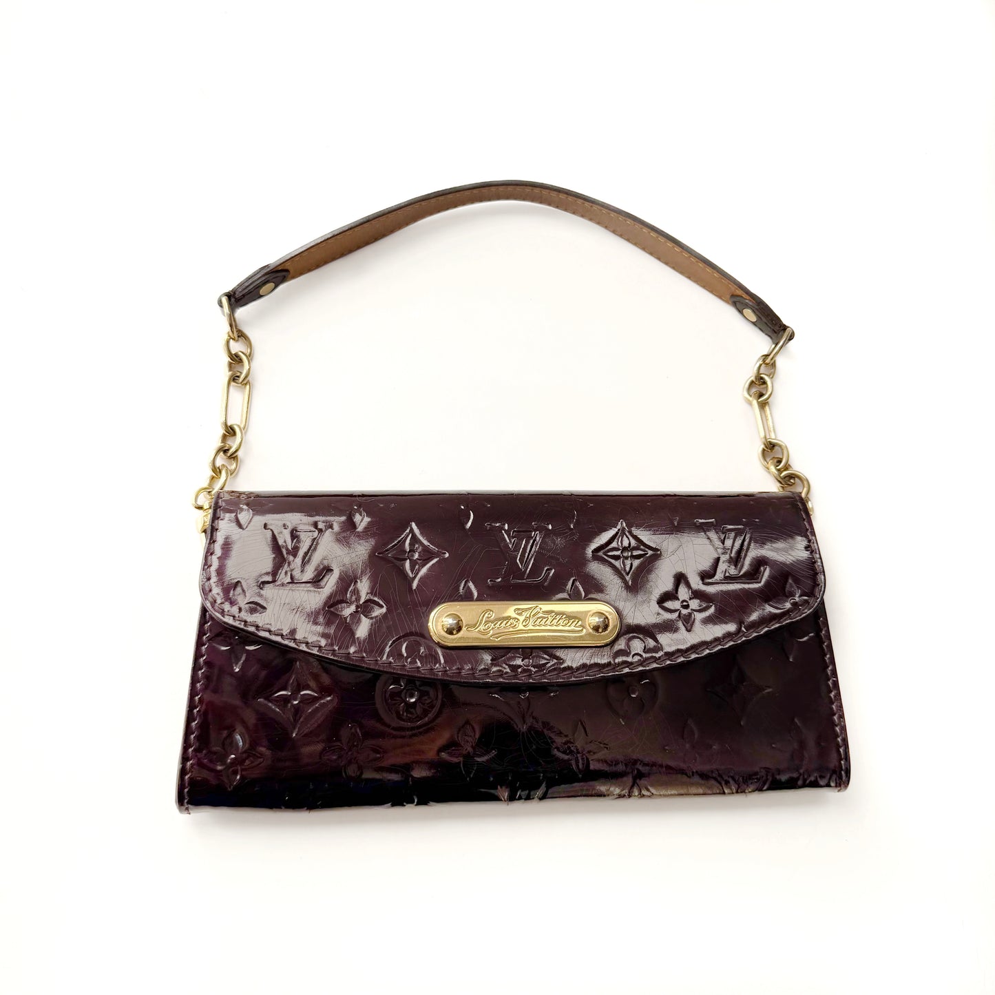 Louis Vuitton Amarante Vernis Monogram Sunset Boulevard Pochette