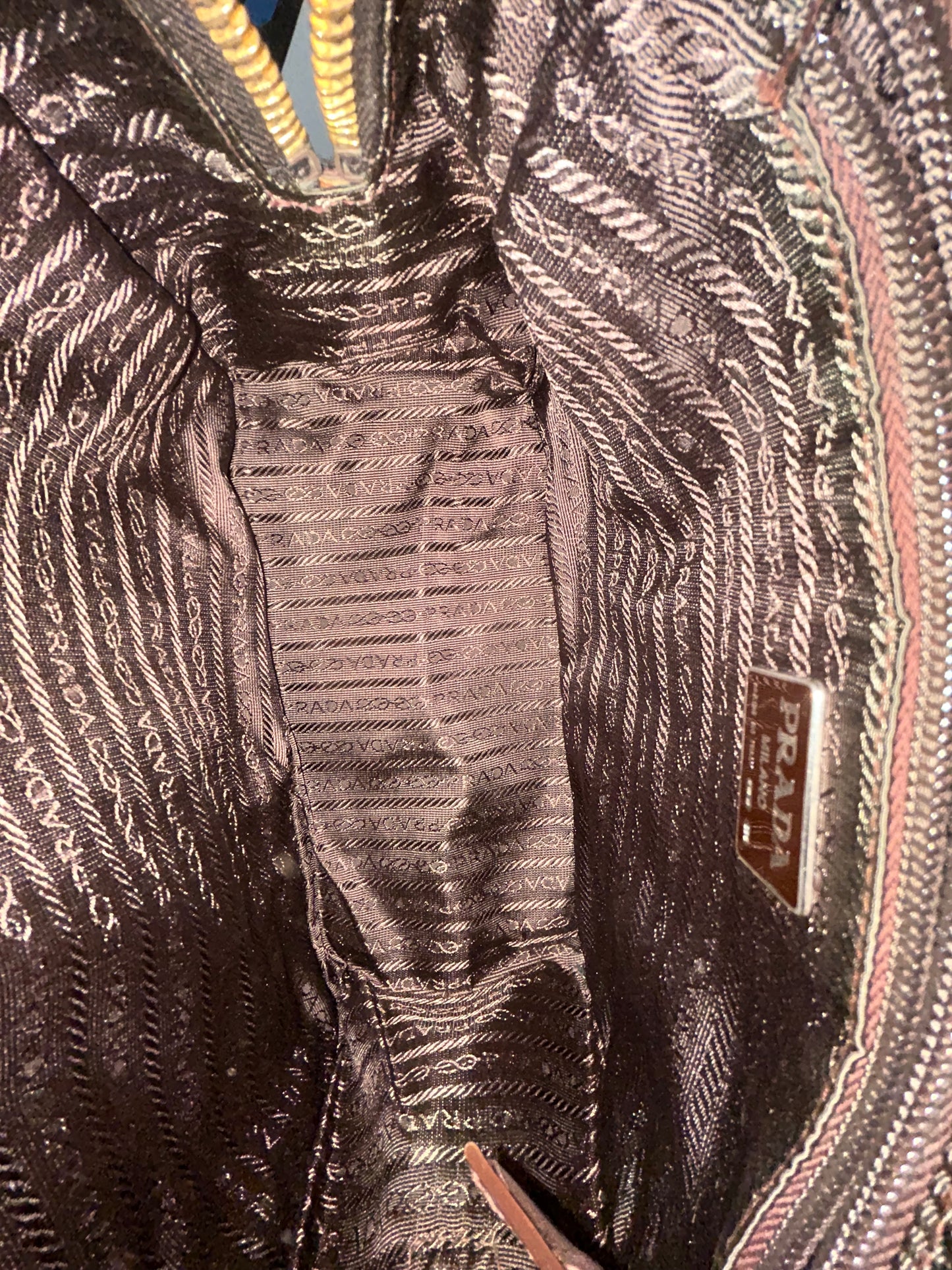 Prada Zebra Printed Pony-Hair Top Handle Bag