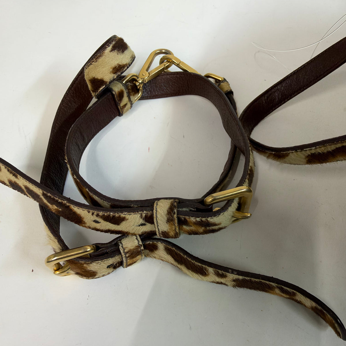Prada Brown Pony Hair Cheetah Printed Cavaillino Bauletto Bag GHW