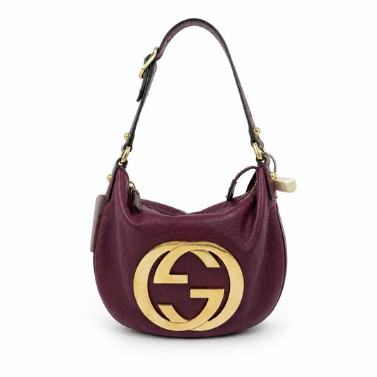 Gucci Purple Calfskin Leather Blondie Hobo Shoulder Bag