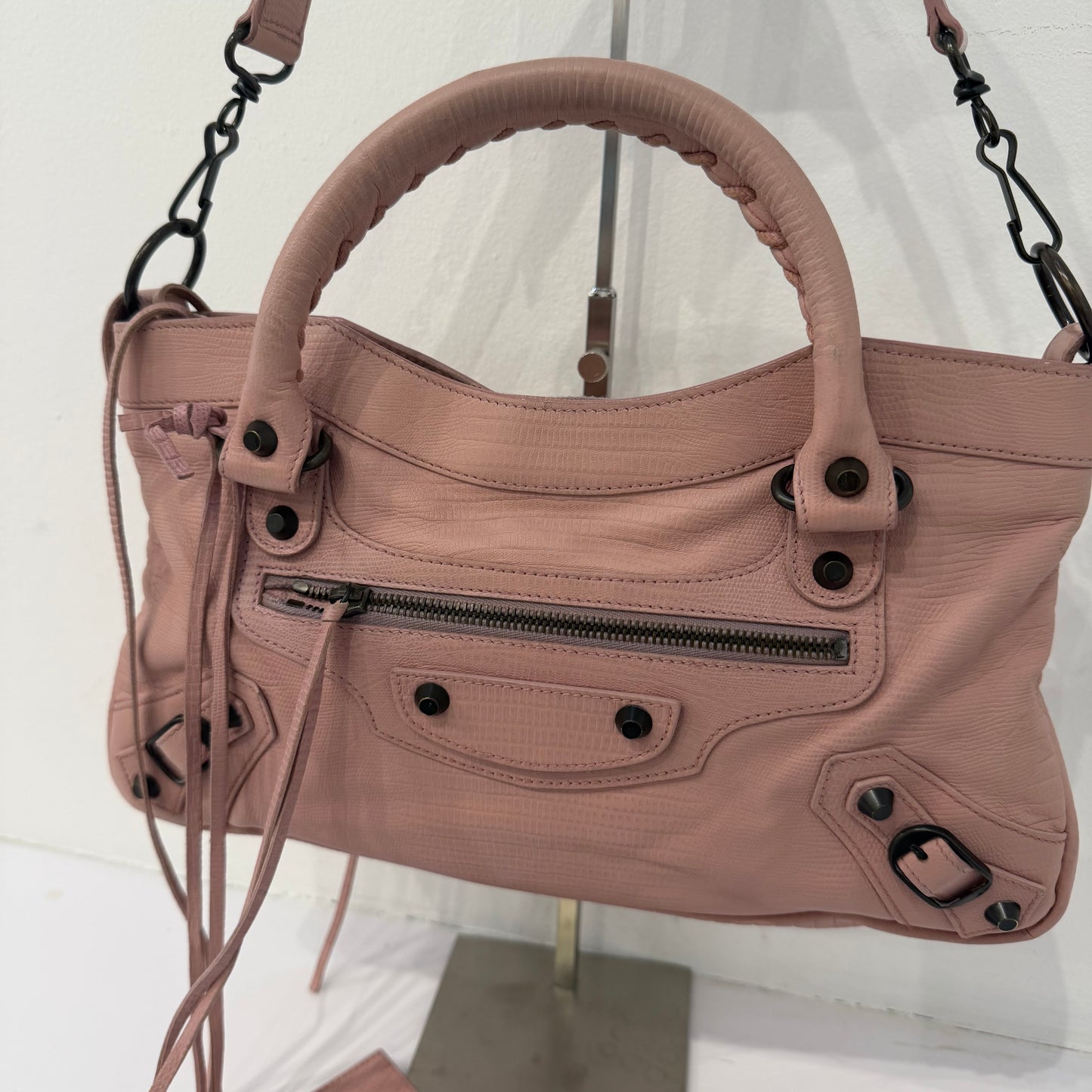 Balenciaga Pink Lizard First Class City Bag
