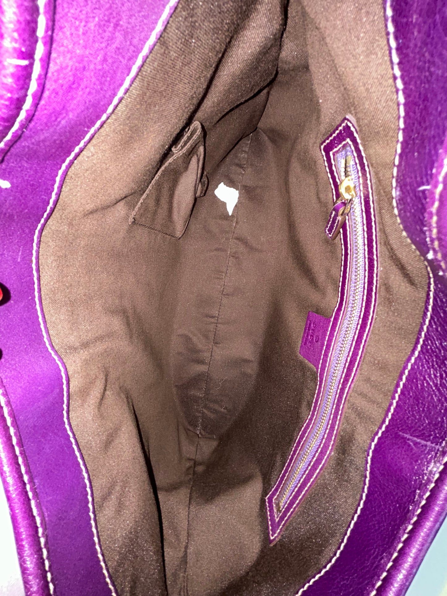 Gucci Purple Suede Studded Jackie Shoulder Bag