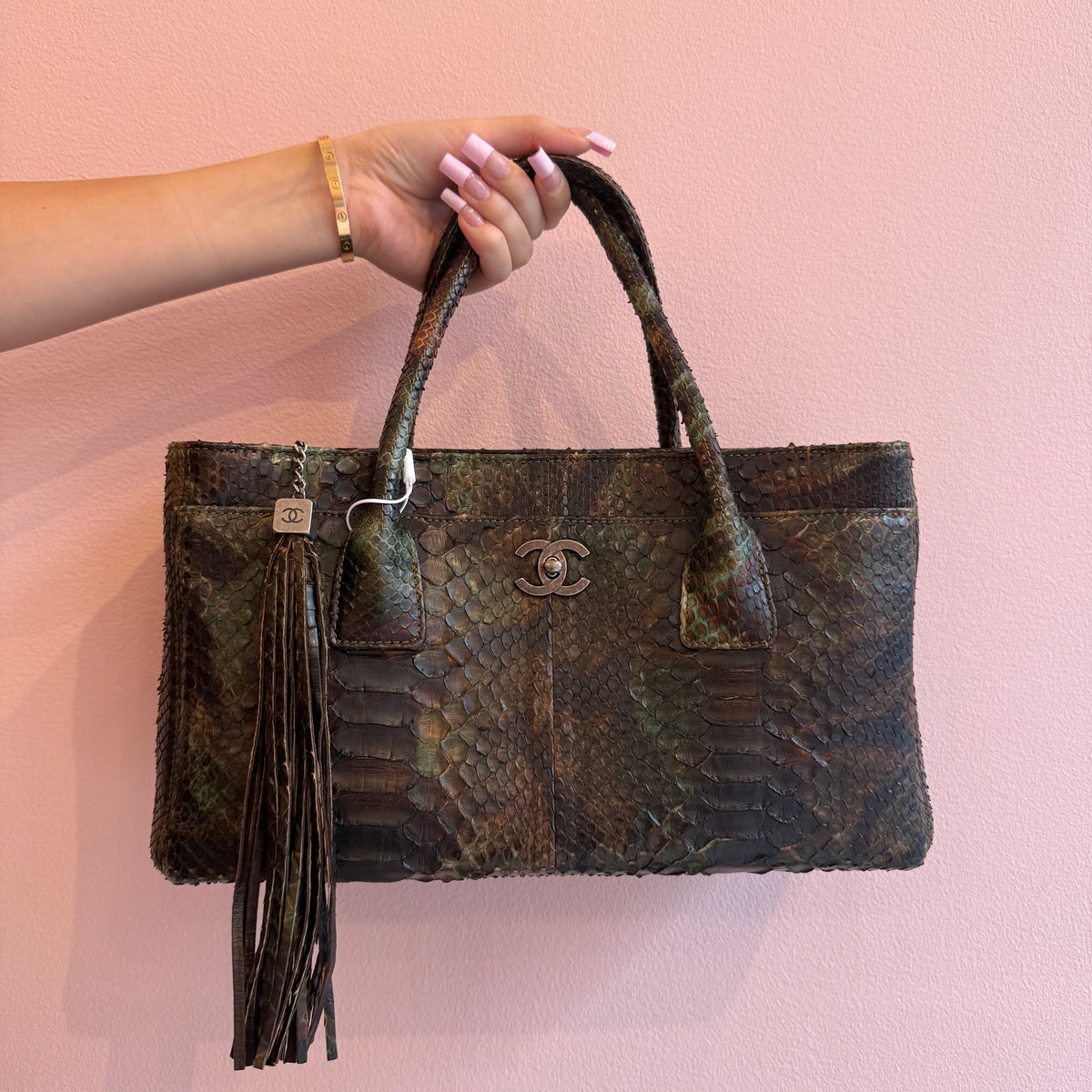 Chanel Python Cerf Tote Bag