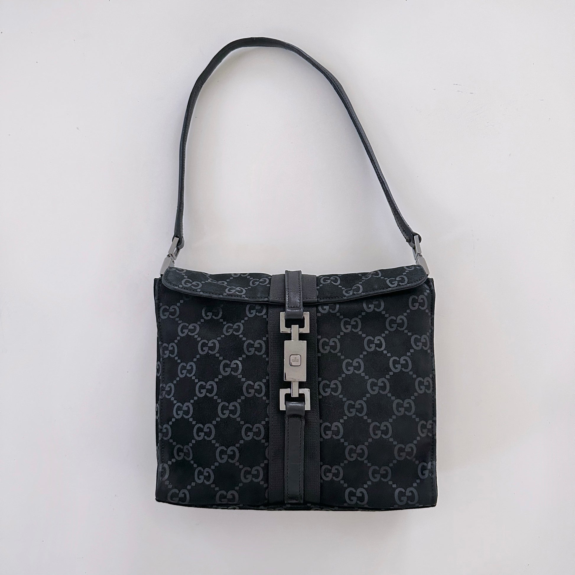 Gucci shops bag black suede