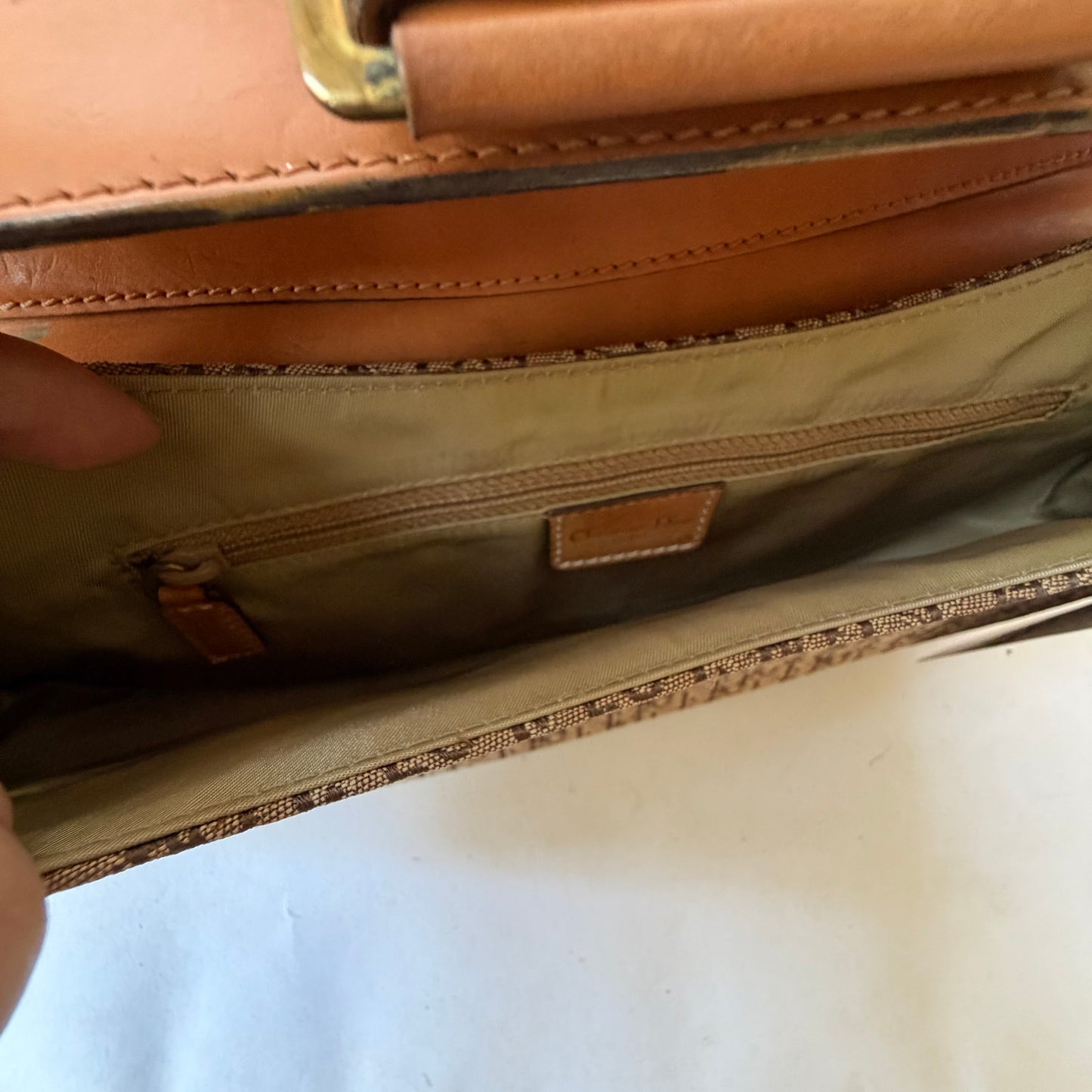 Christian Dior Brown Oblique Monogram Columbus Bag