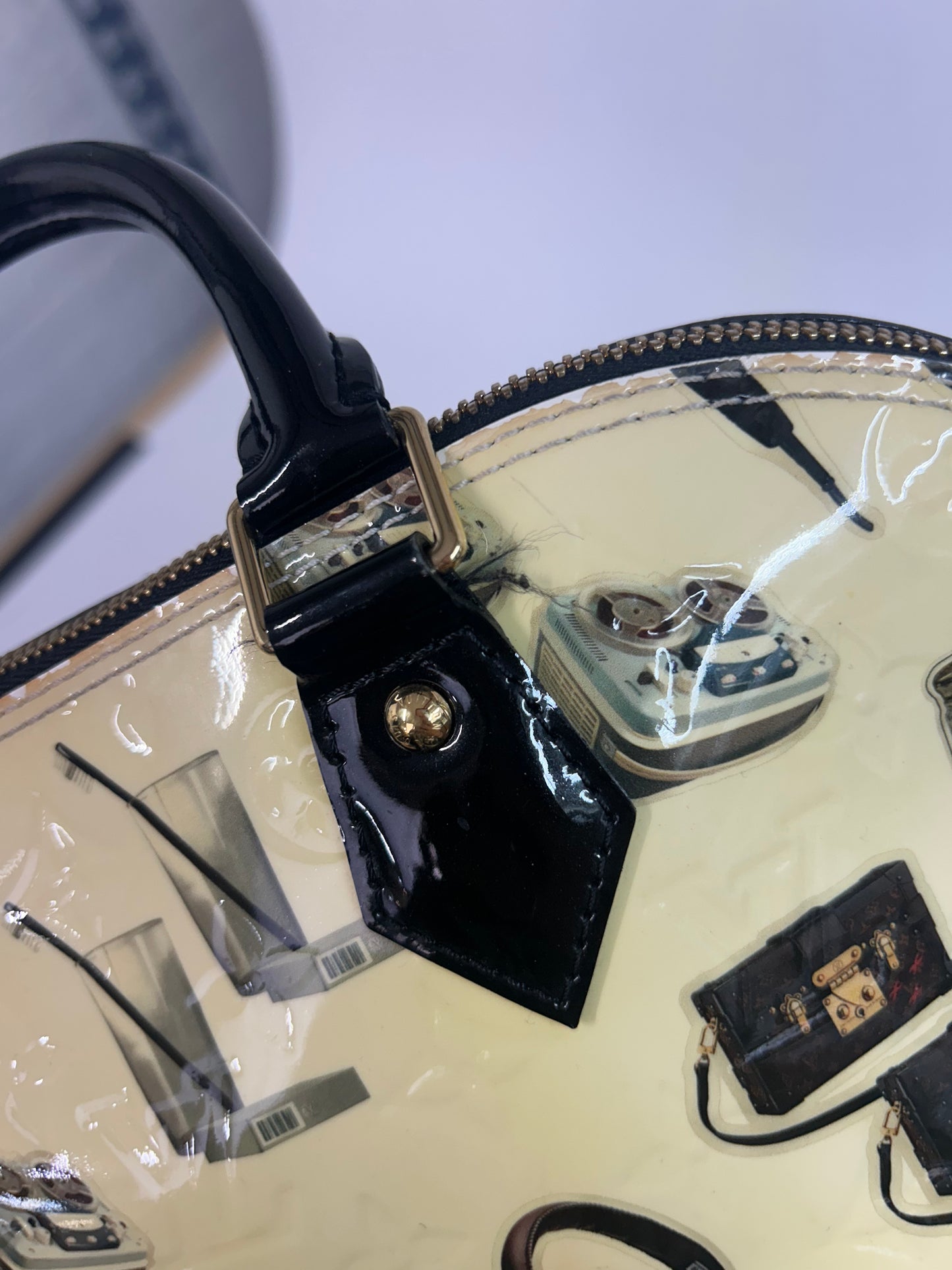 Louis Vuitton ‘Stickers’ Vernis Monogram Patent Leather Alma PM