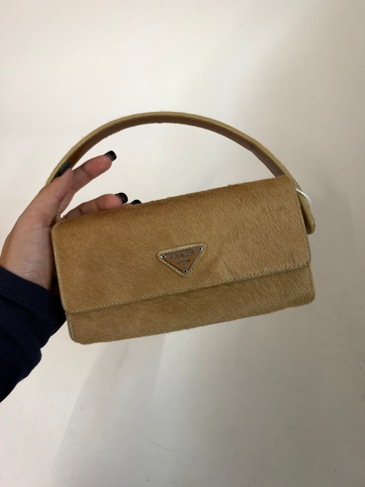Prada Ponyhair Brown Mini Top Handle