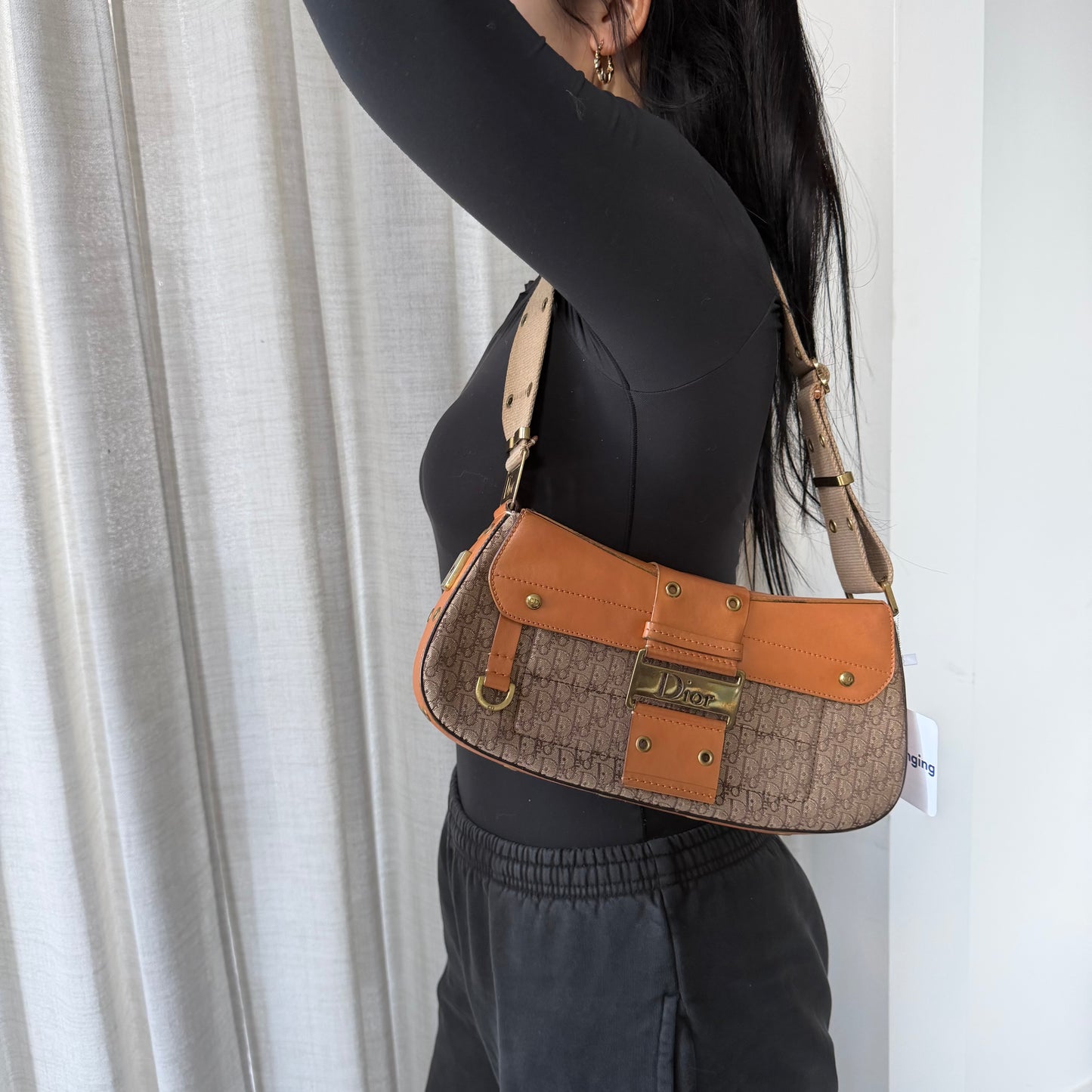 Christian Dior Brown Oblique Monogram Columbus Bag