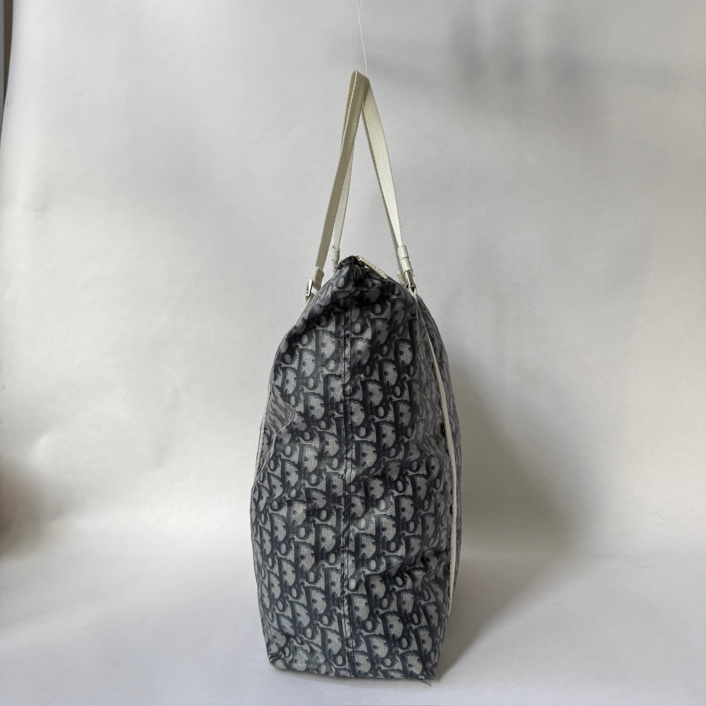 Christian Dior Navy Nylon Trotter Tote Bag