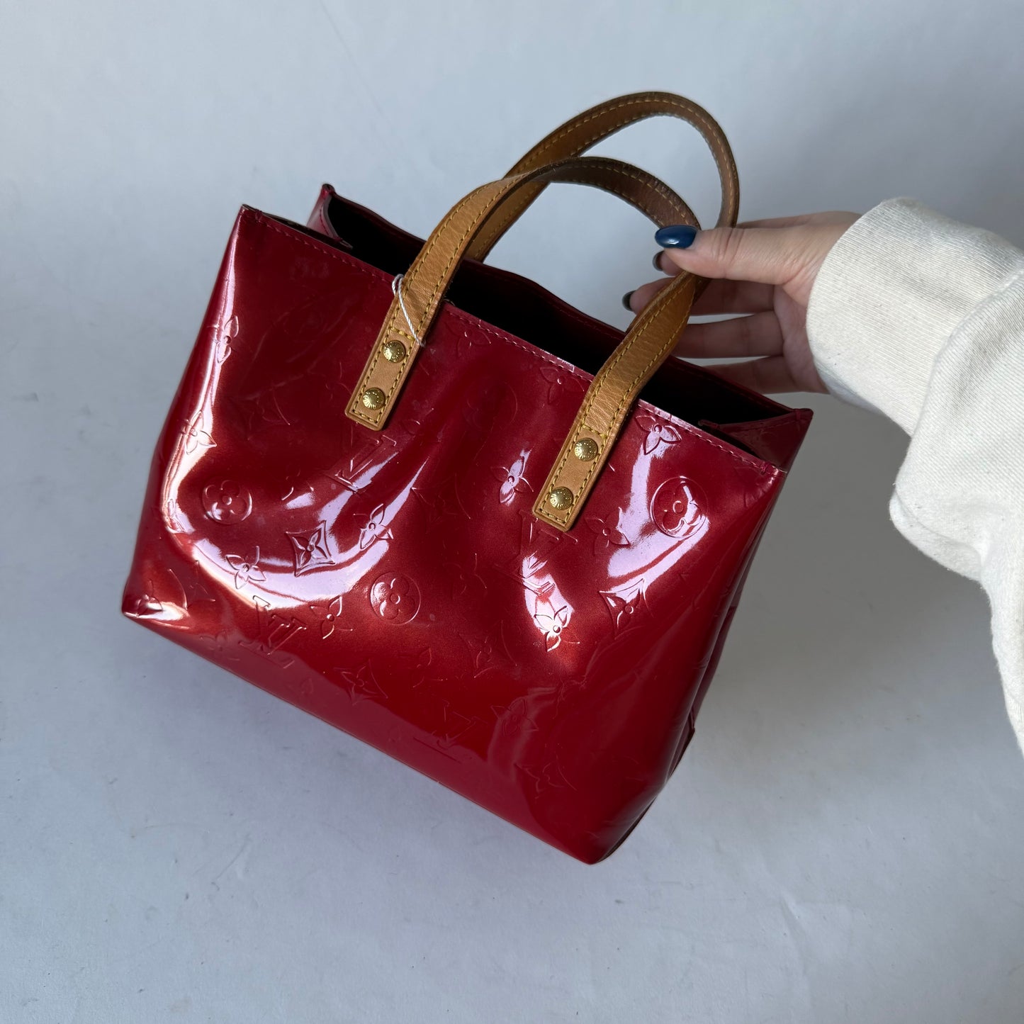 Louis Vuitton Red Vernis Reade PM Mini Tote Bag