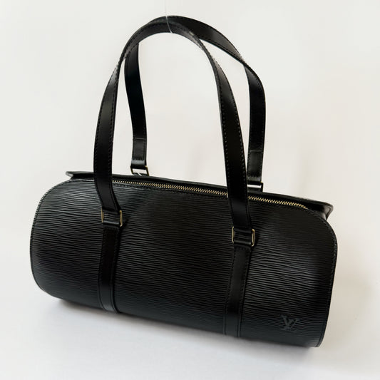 Louis Vuitton Black Epi Leather Soufflot