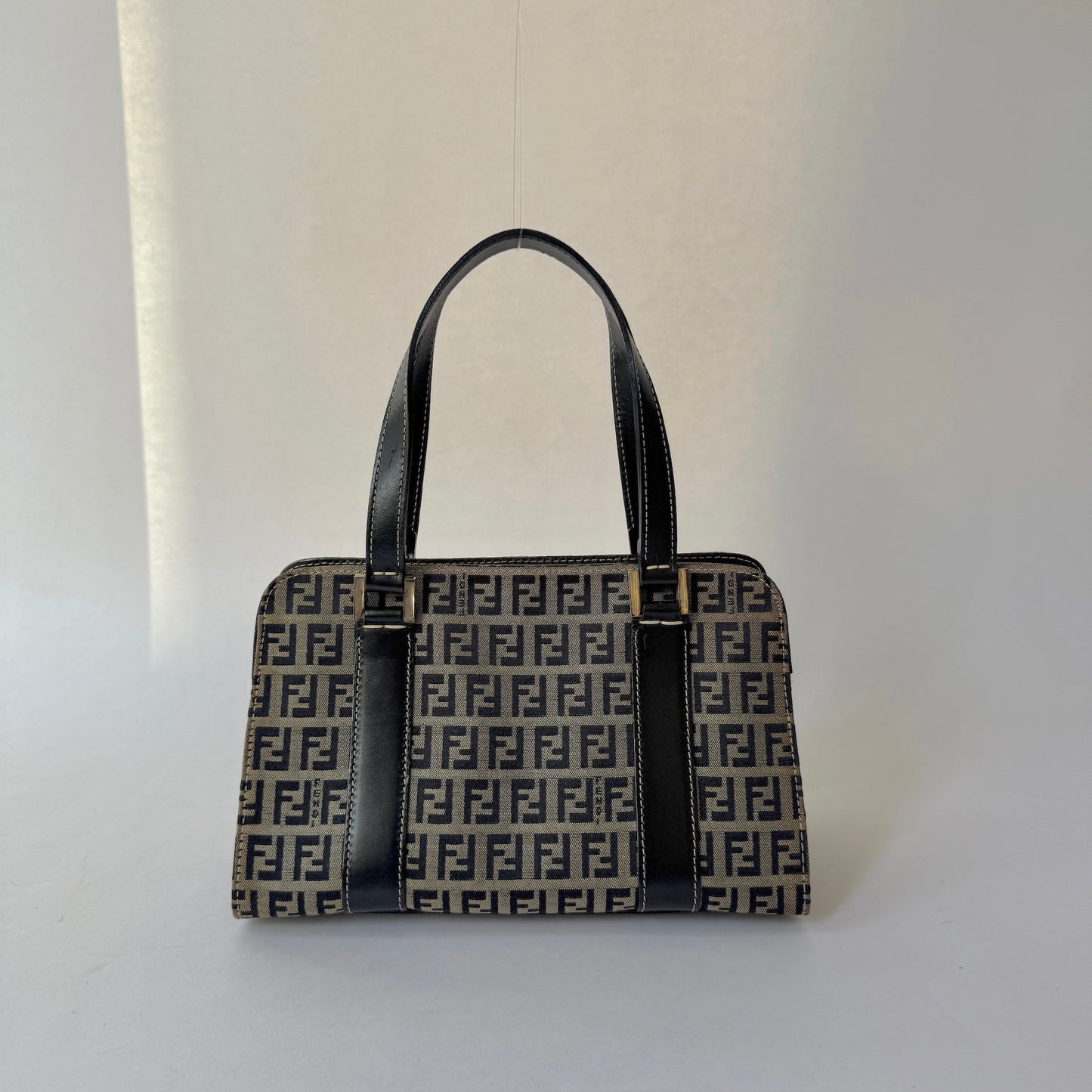 Fendi Navy Zucchino Small Shoulder Bag