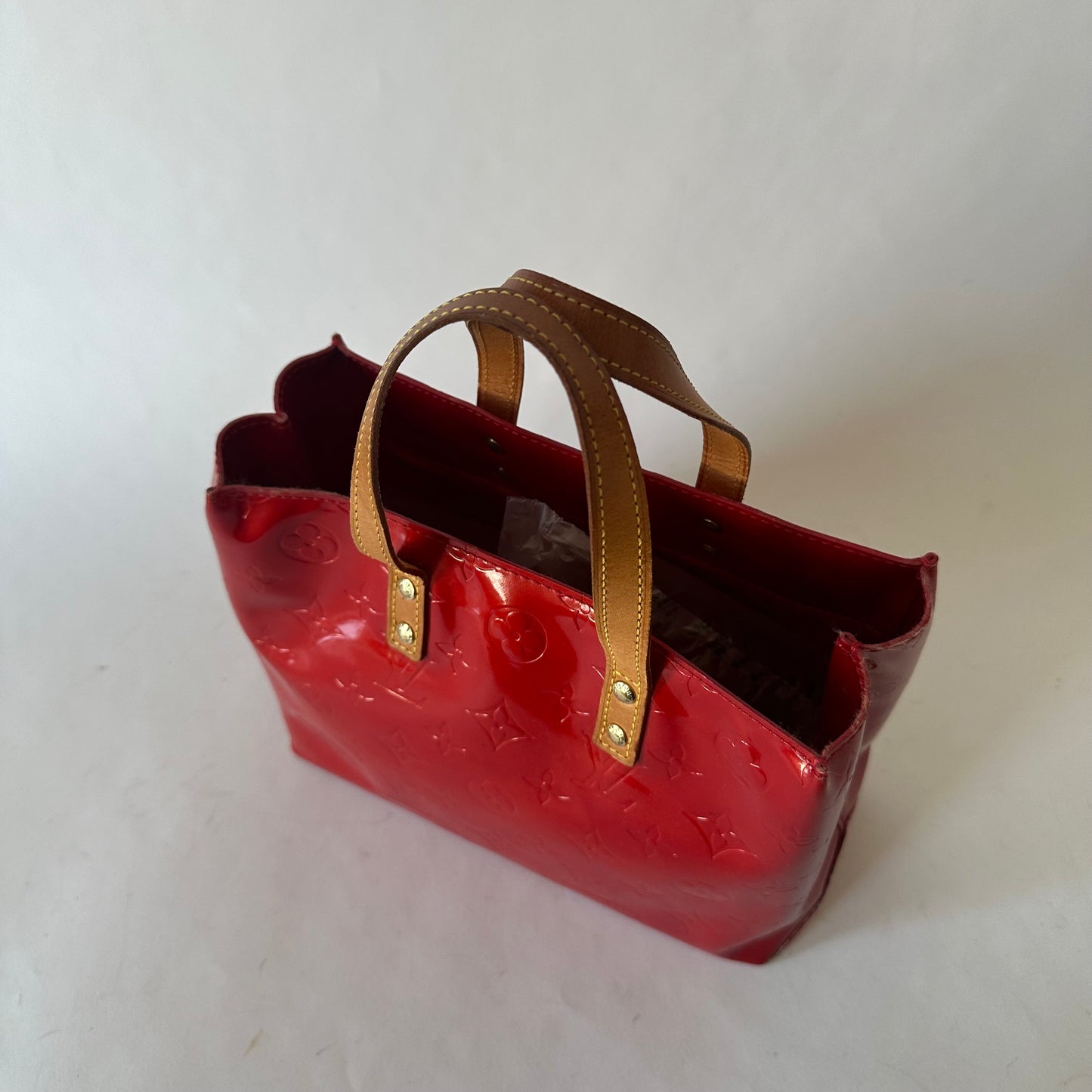 Louis Vuitton Red Vernis Reade PM Mini Handbag