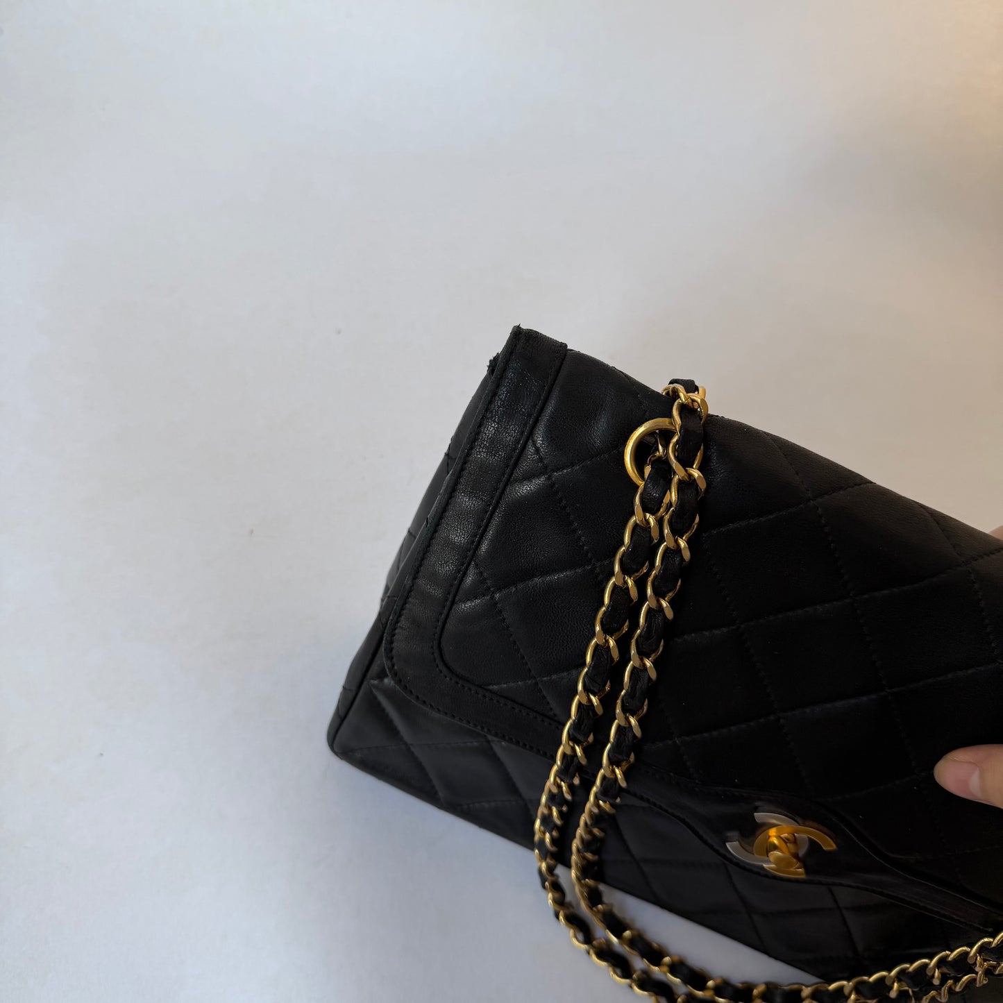 Chanel 1989 Black Two-Tone Paris Exclusive Edition Classic Double Flap