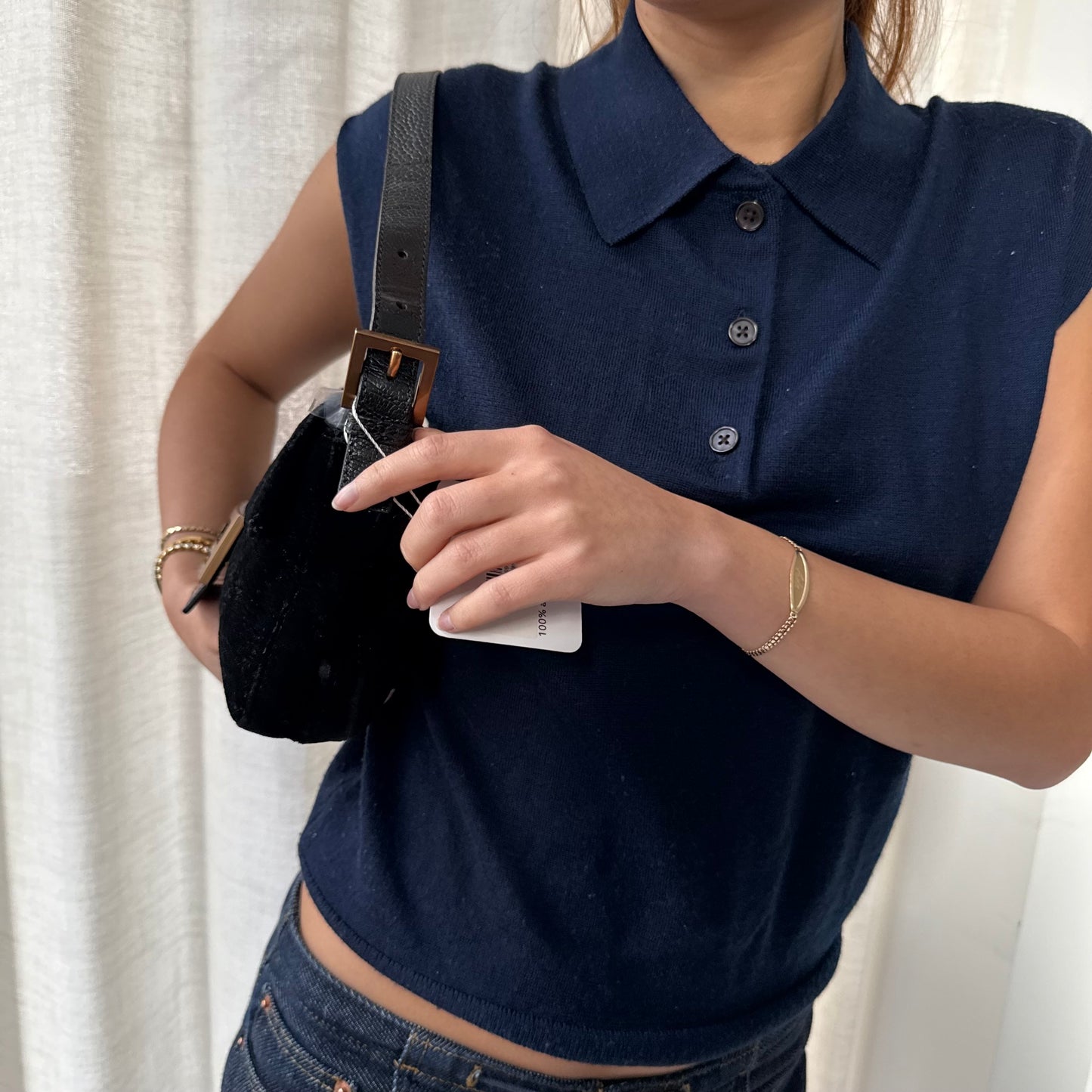 RARE Fendi Black Floral Embossed Velour & Crocodile GHW Baguette