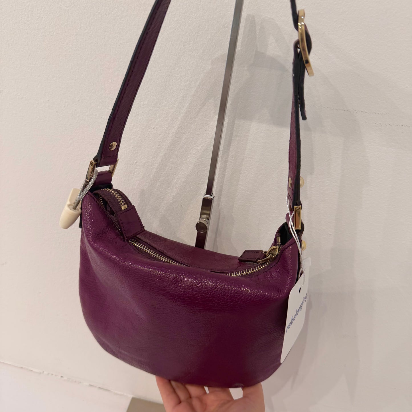 Gucci Purple Calfskin Leather Blondie Hobo Shoulder Bag