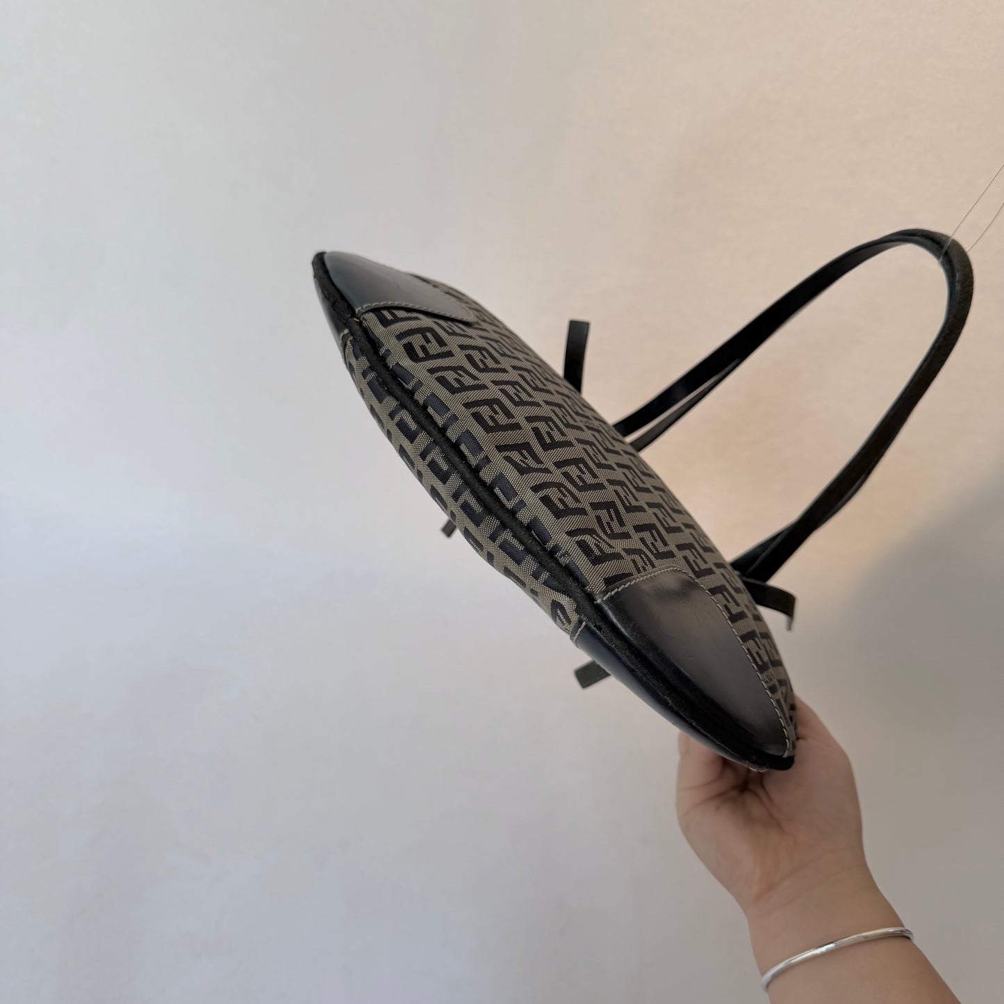 Fendi Navy Zucchino Monogram Canvas Tote Bag