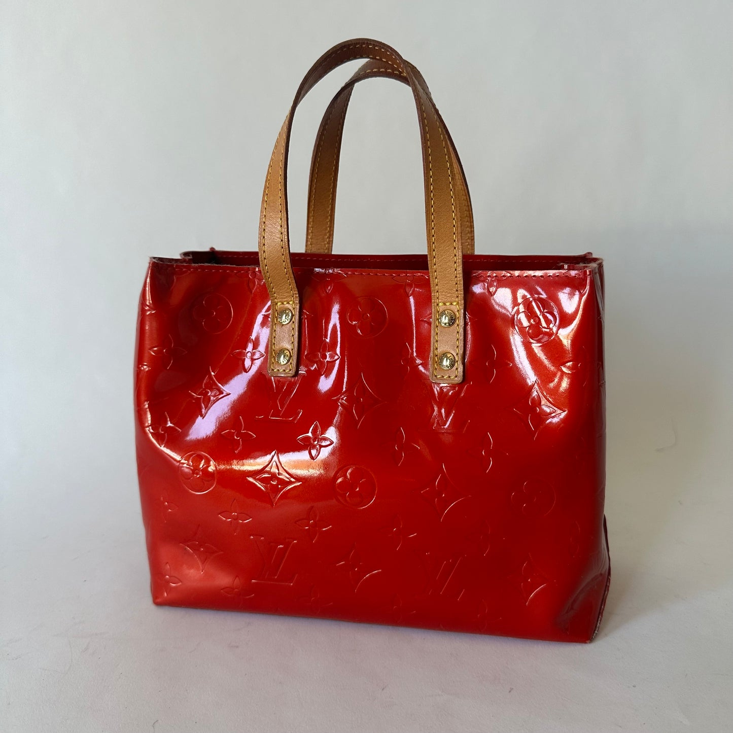 Louis Vuitton Red Vernis Reade PM Mini Handbag