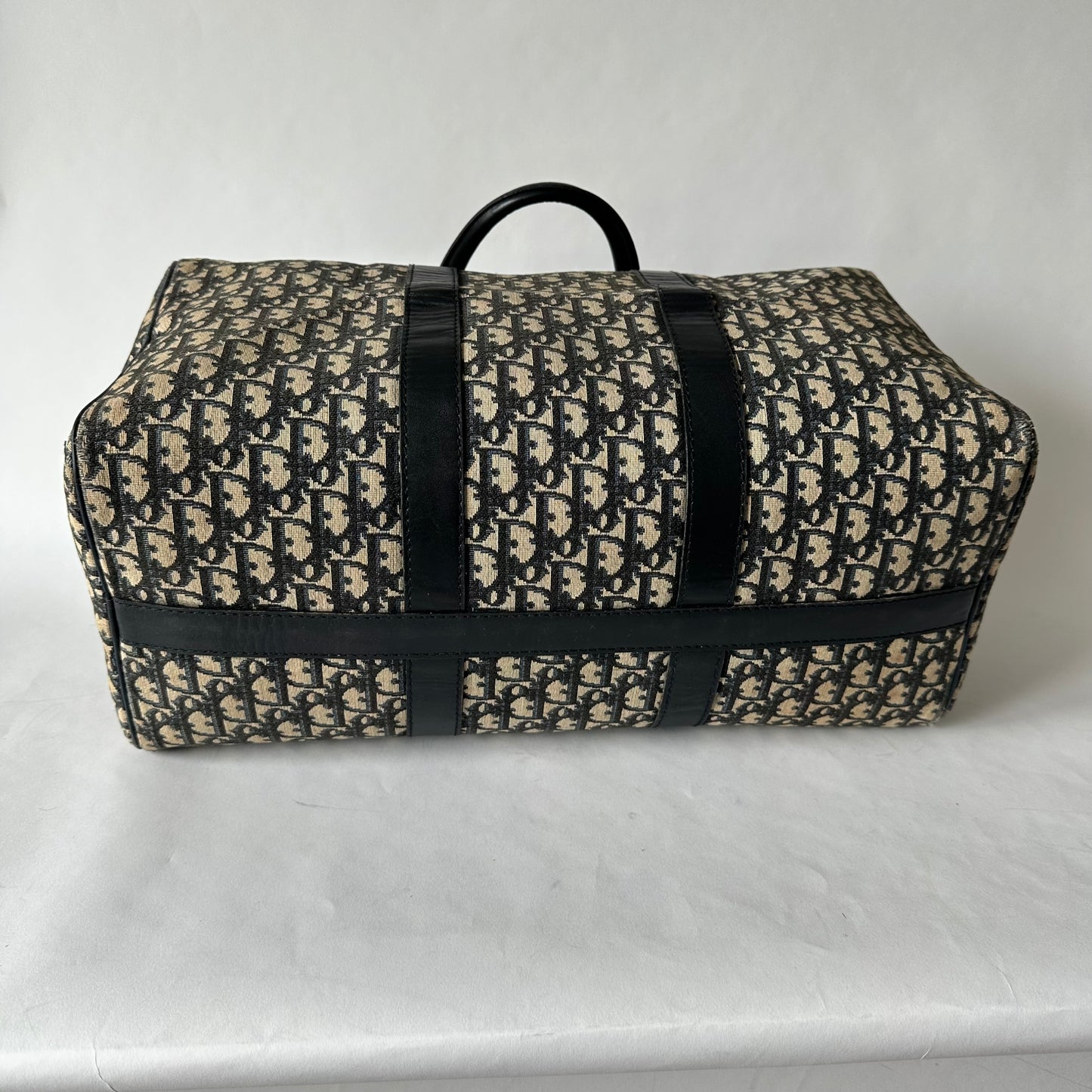 Christian Dior 80’s Navy Black Trotter Large Duffle Bag