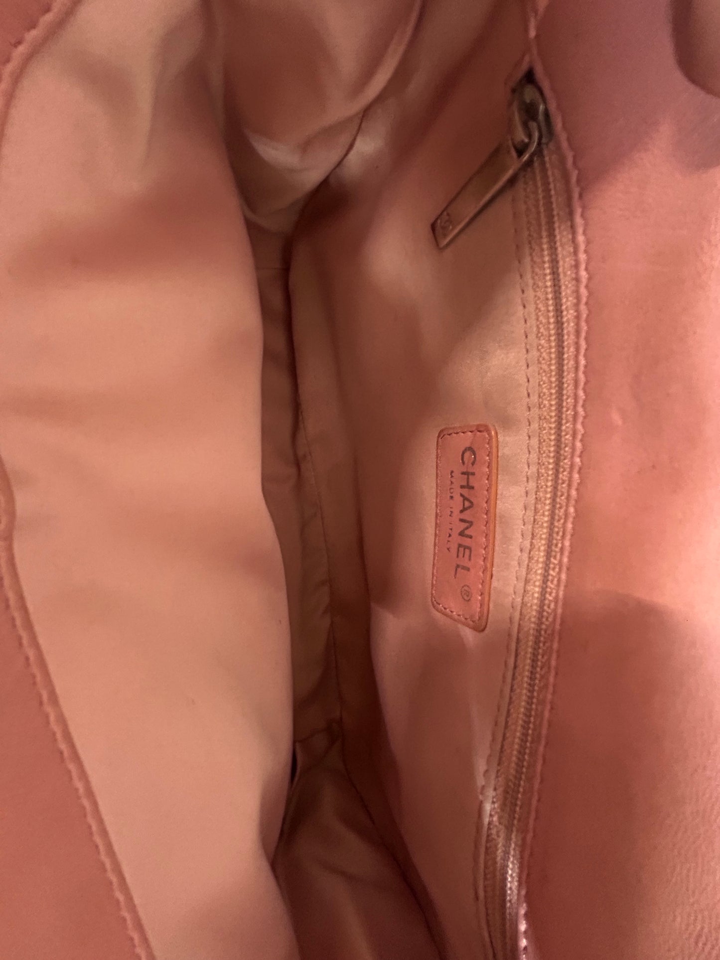 Chanel Peach Python Small Flap Bag