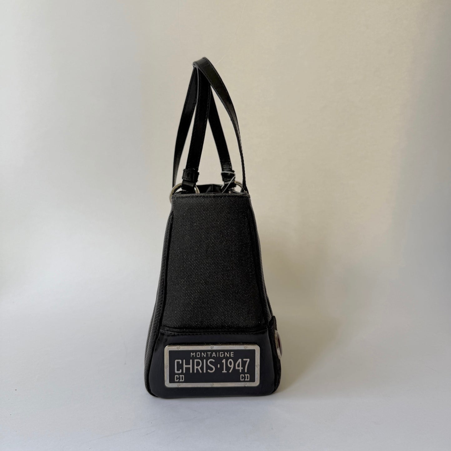 Christian Dior Cadillac Black Shoulder Leather Bag