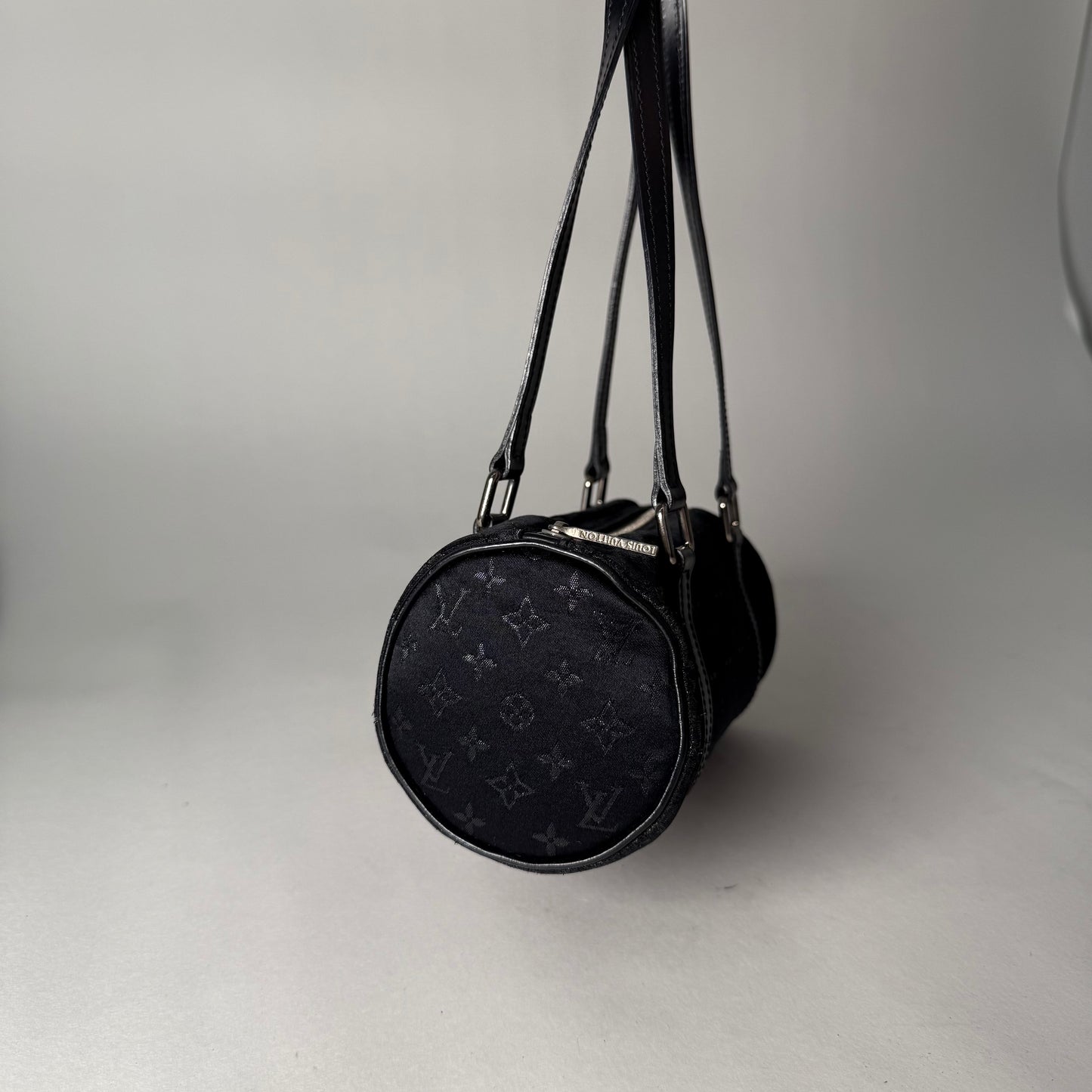 Rare Louis Vuitton Satin Black Monogram Mini Papillon Bag