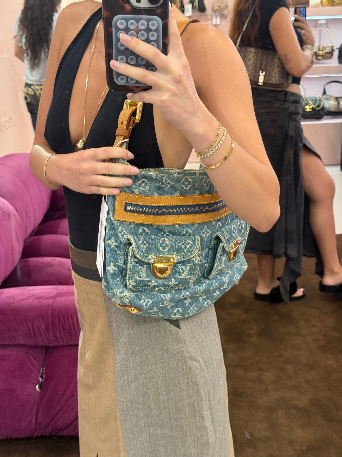 Louis Vuitton Denim Monogram Baggy PM