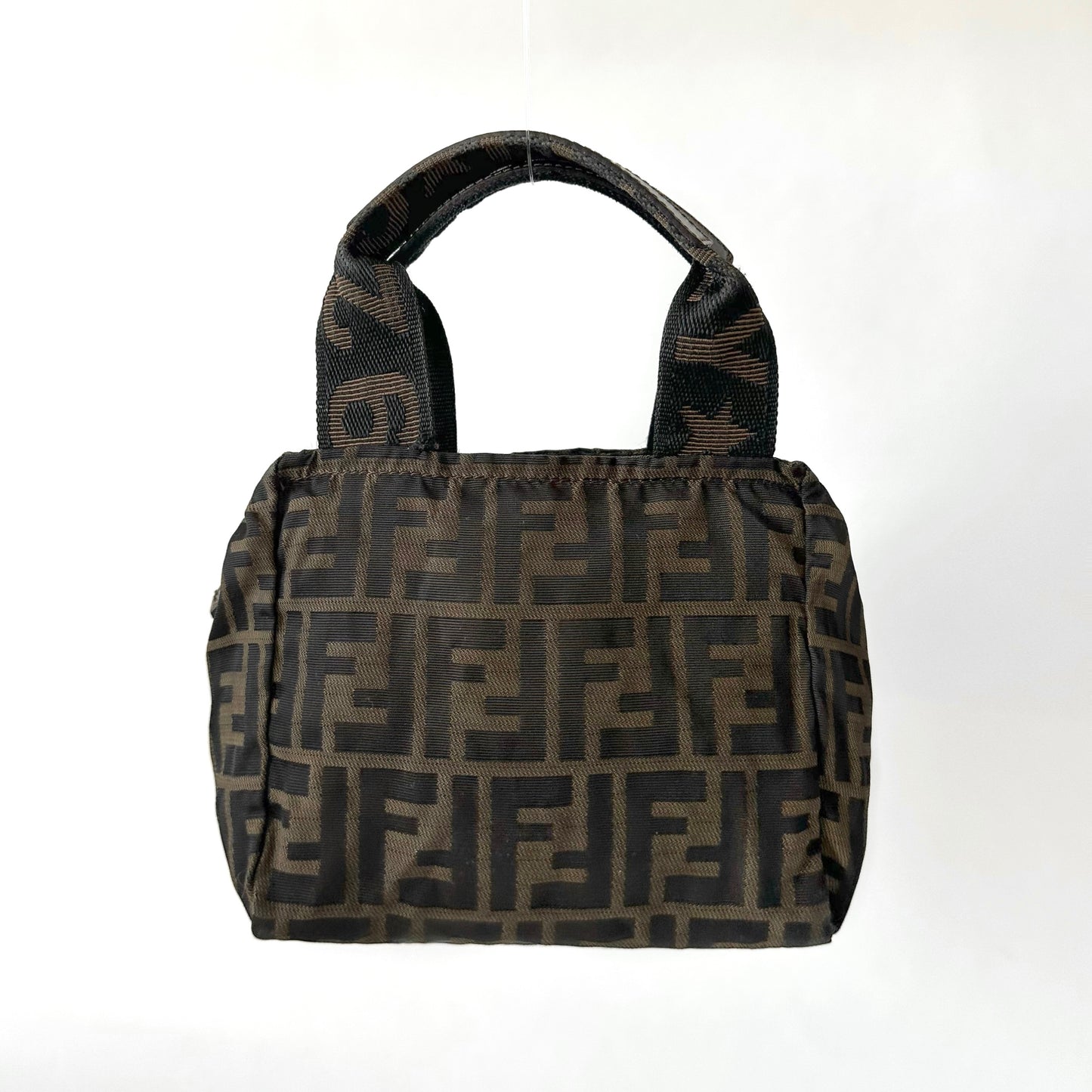 Fendi Brown Zucca Monogram Mini Top Handle Tote
