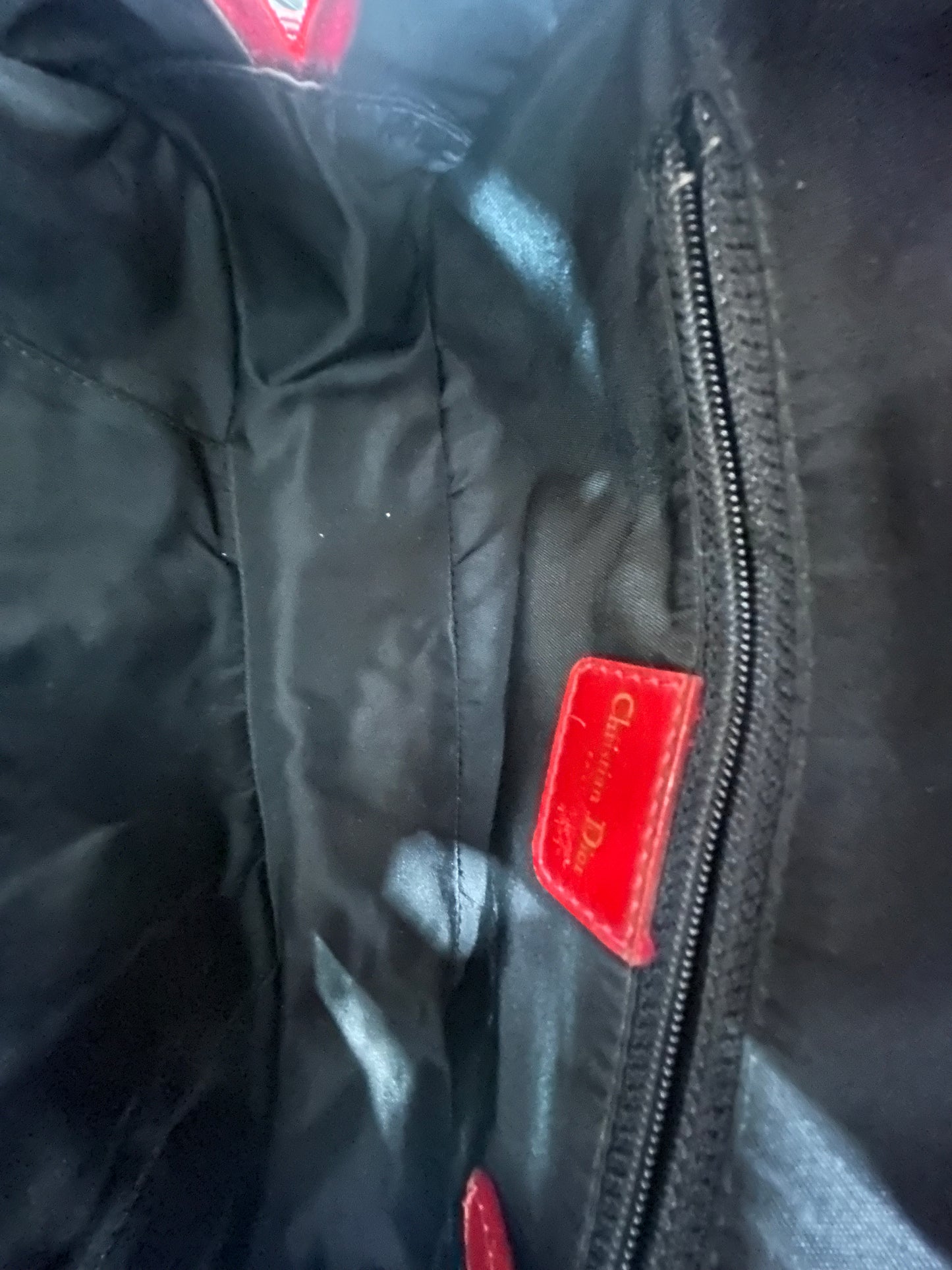 Christian Dior Mini Splashed Red Leather Mini Double Saddle
